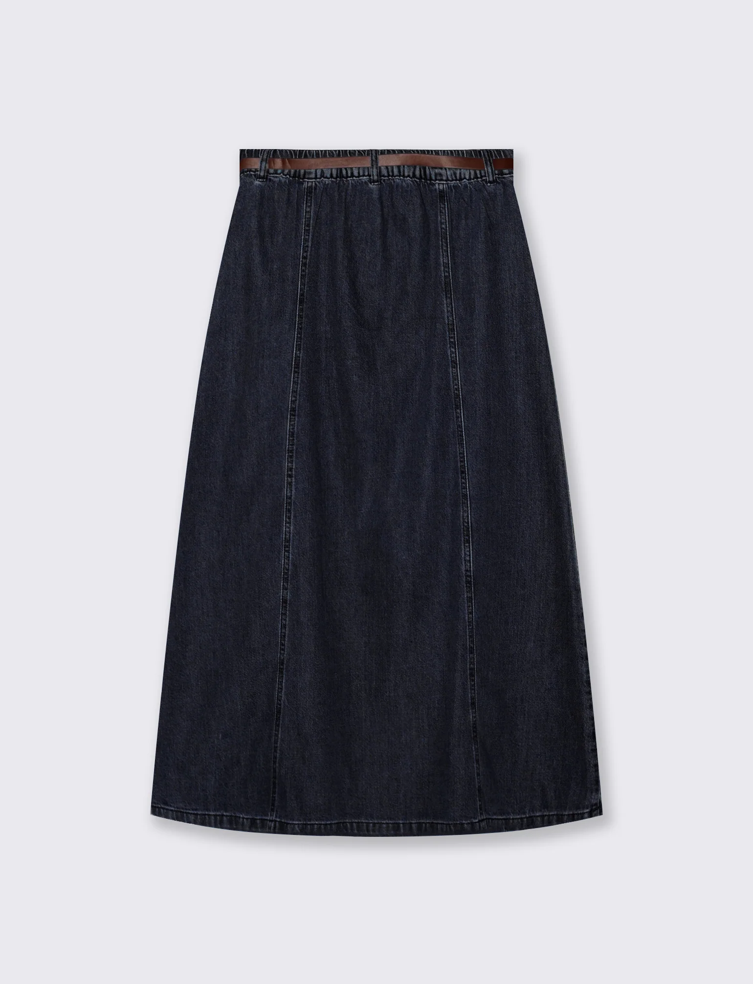 Gonna lunga in denim - DENIM SCURO - Image 2