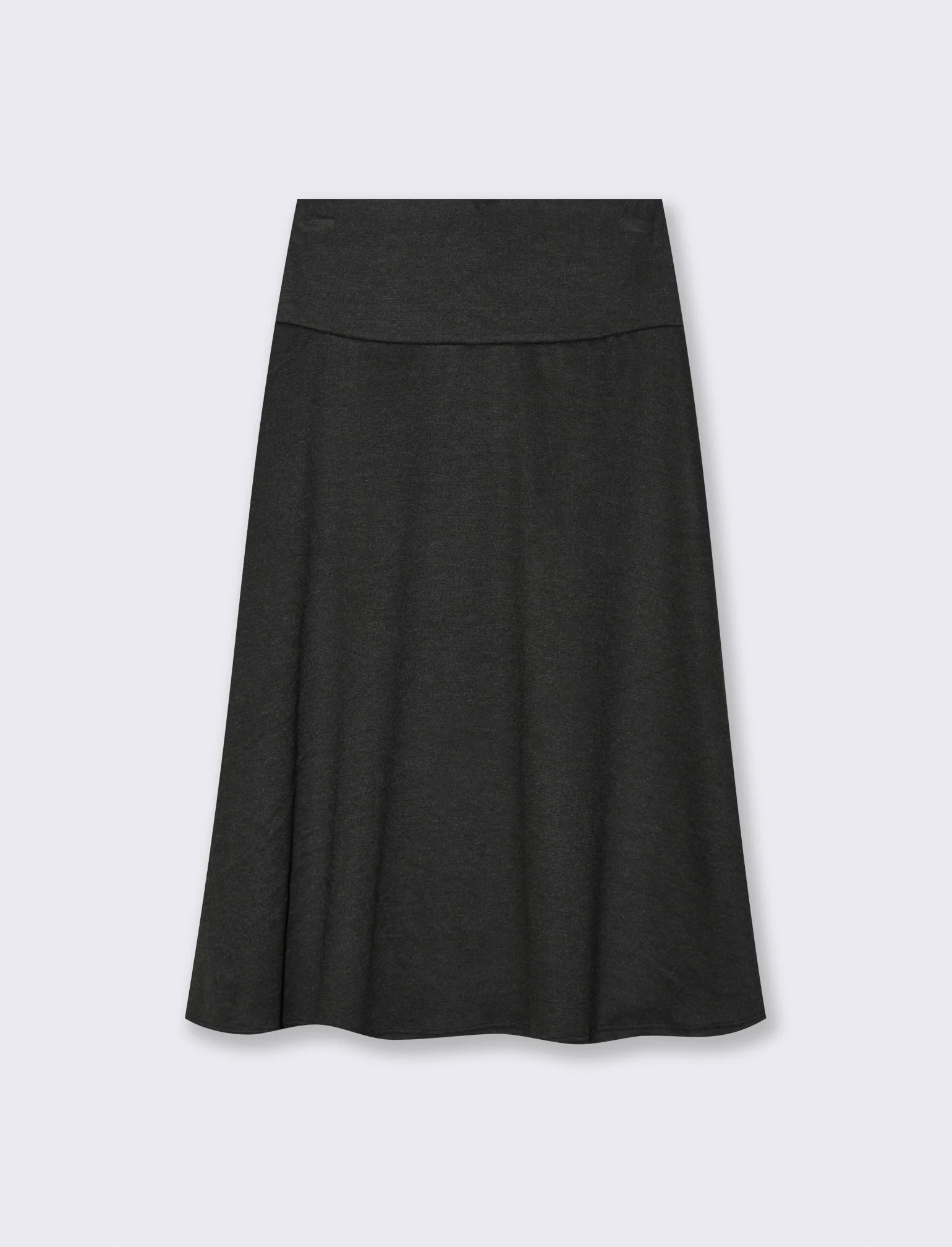 Gonna midi in maglia - Nero - Image 2