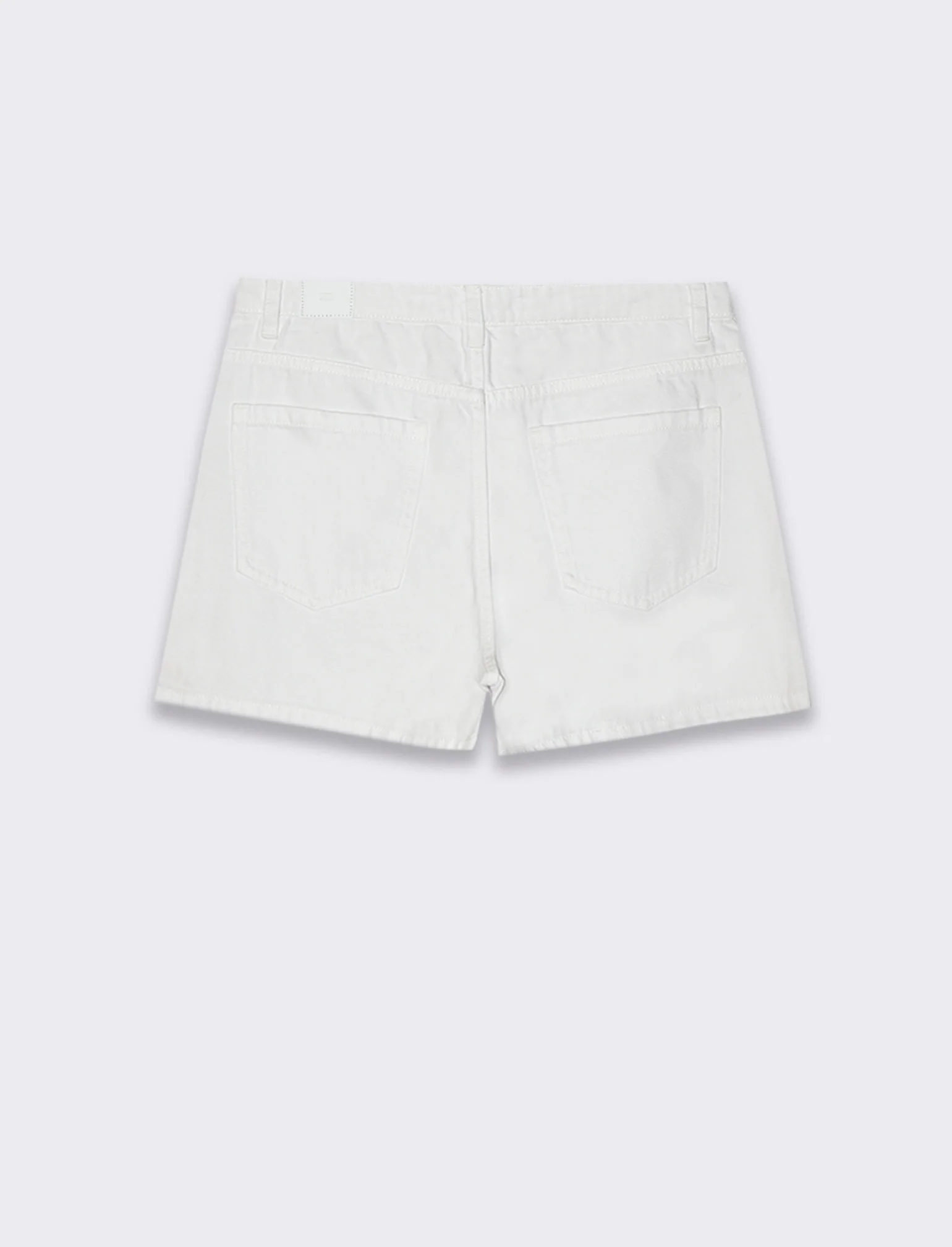 Gonna pantalone in denim da donna - Bianco - Image 5