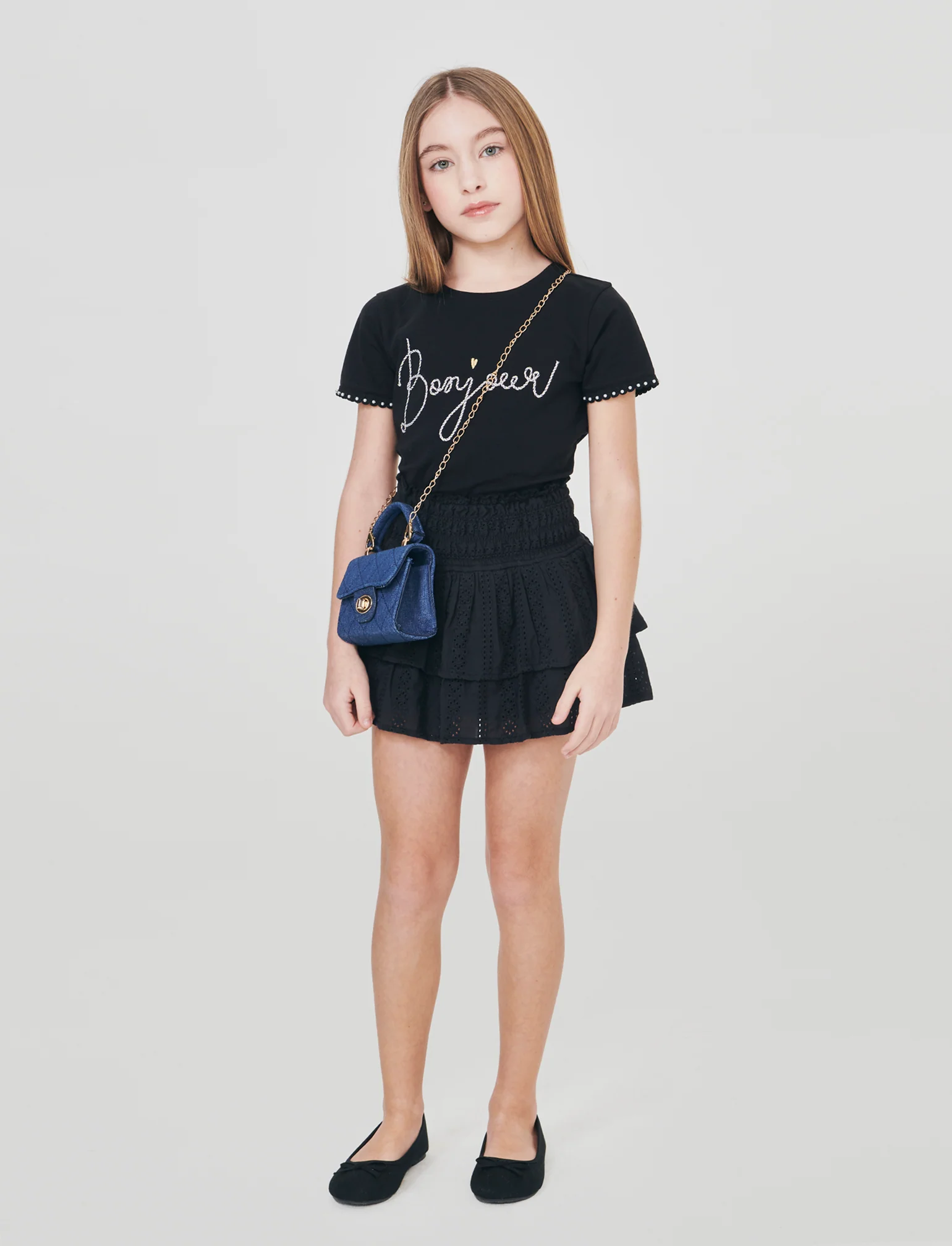 Gonna Sangallo con Bustino e Short Interno - Nero