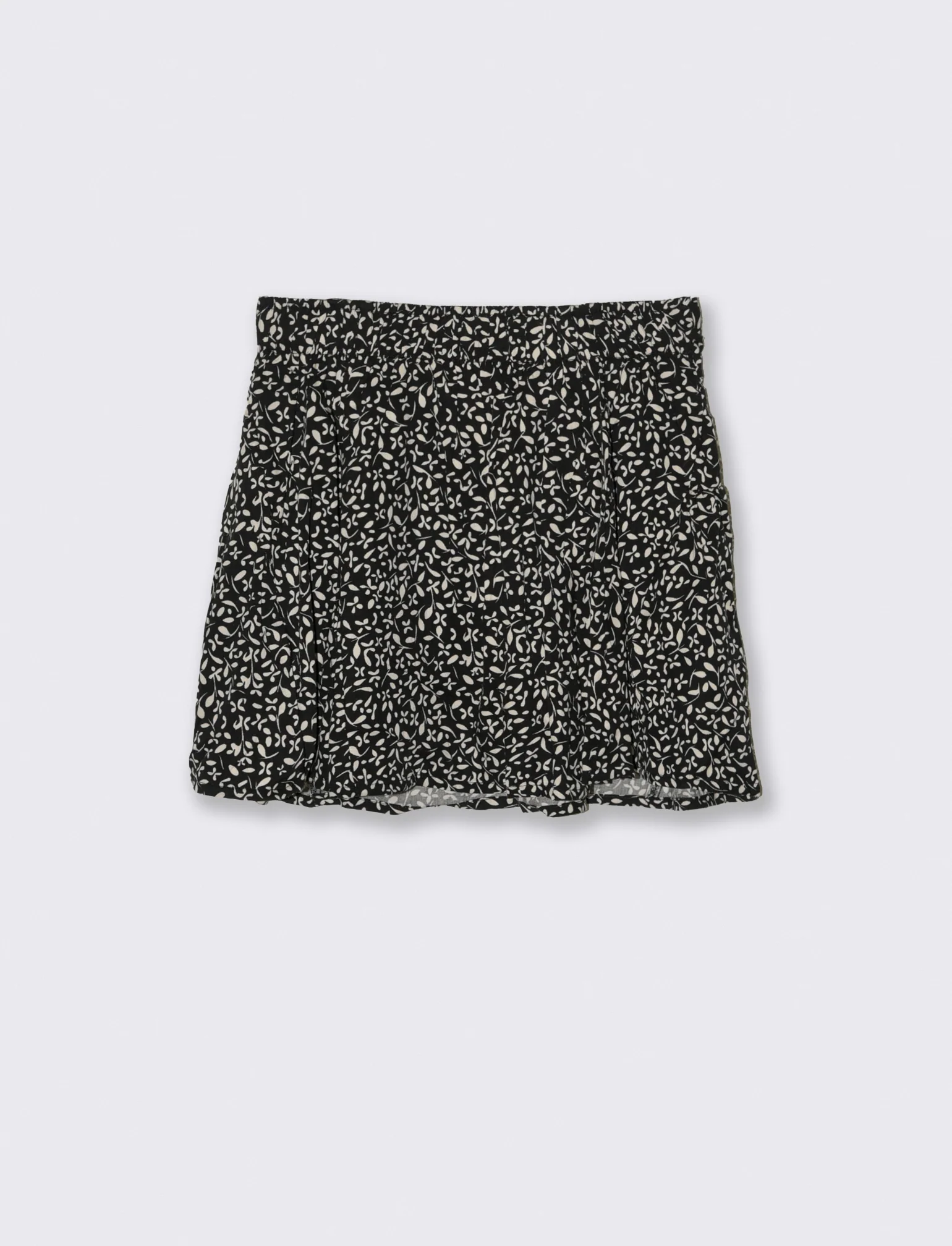 Gonna stampata elegante da bambina. - Nero - Image 3