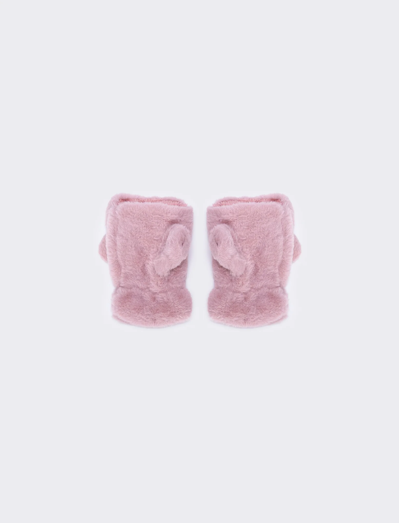 Guanti bambina animalier in finta pelliccia - Rosa - Image 3