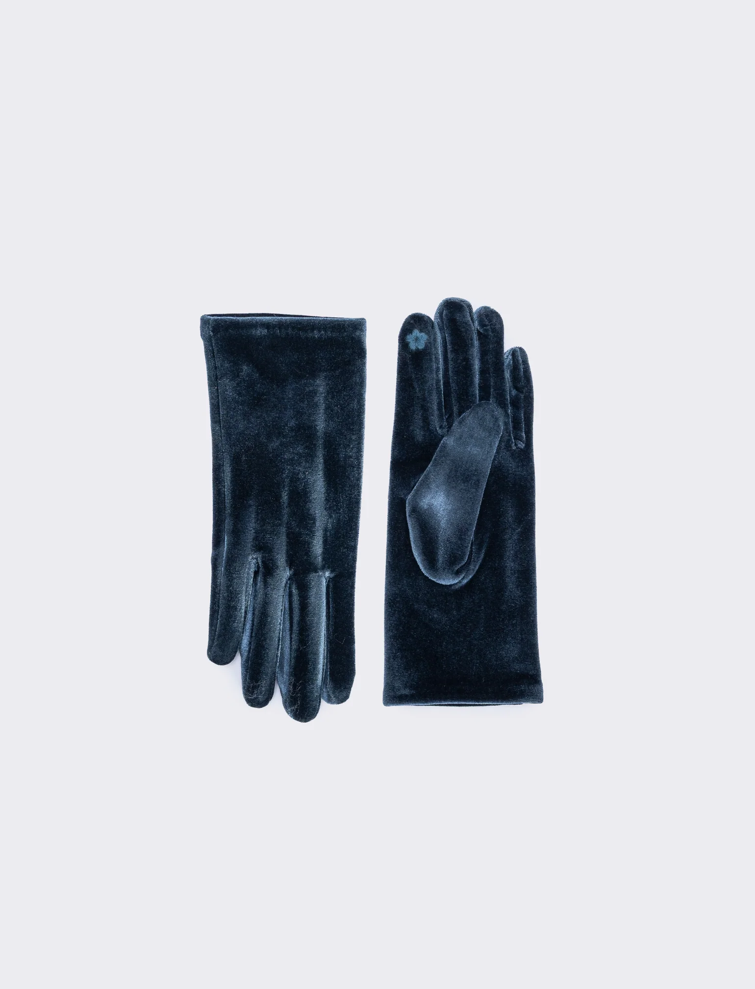 Guanti Ciniglia Touch Eleganti - Blu - Image 2