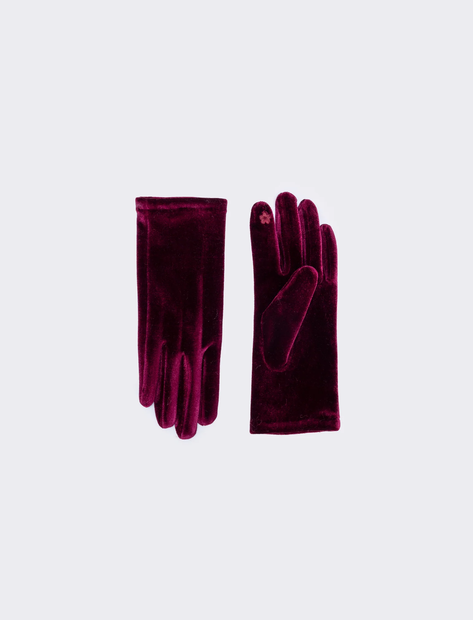 Guanti Ciniglia Touch Eleganti - Bordeaux - Image 2