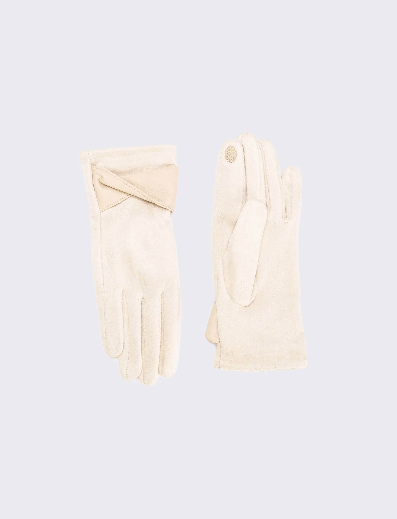 Guanti con incrocio in pvc donna - Bianco sporco - Image 2
