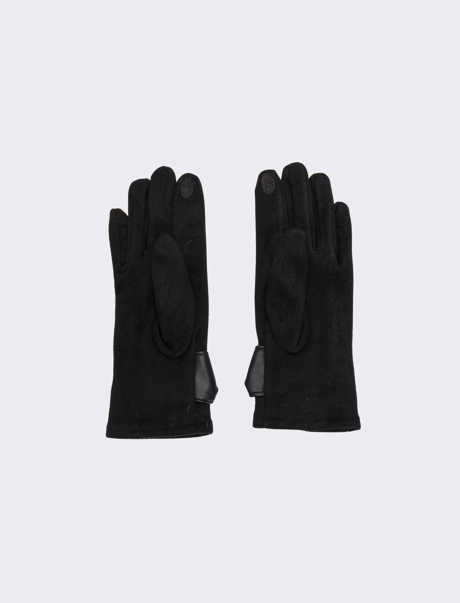 Guanti con incrocio in pvc donna - Nero