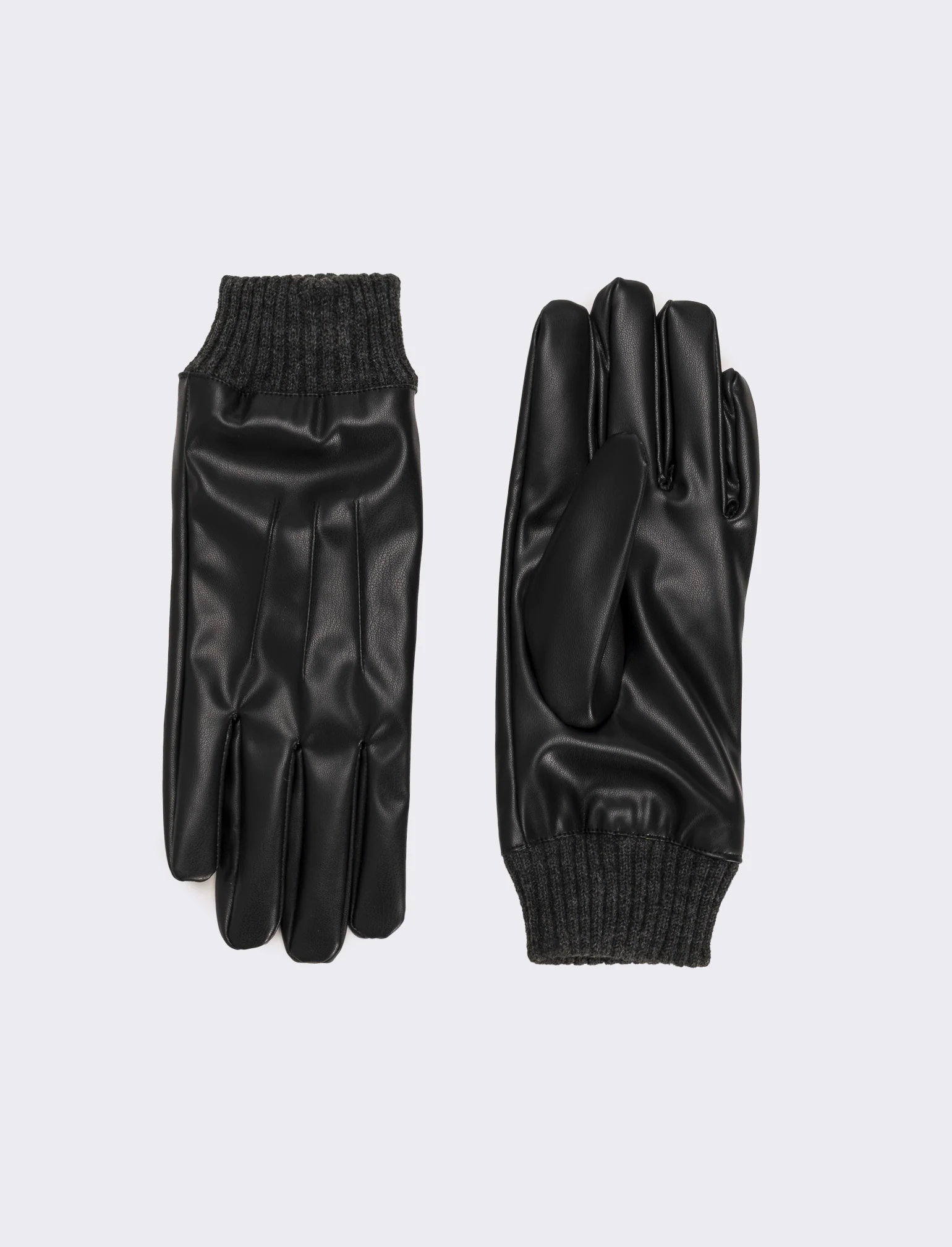 Guanti in pvc con polsino uomo - Nero - Image 2