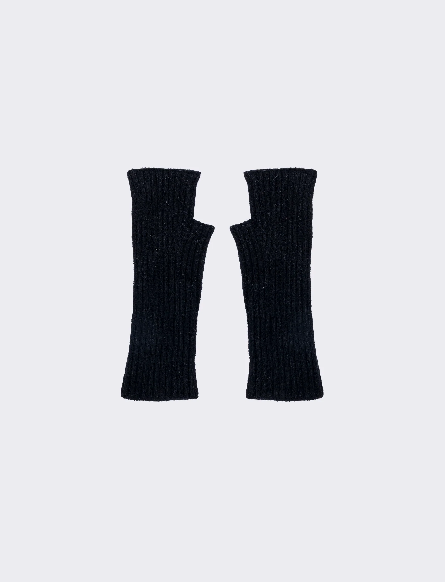 Guanti manicotto medio in maglia - Nero