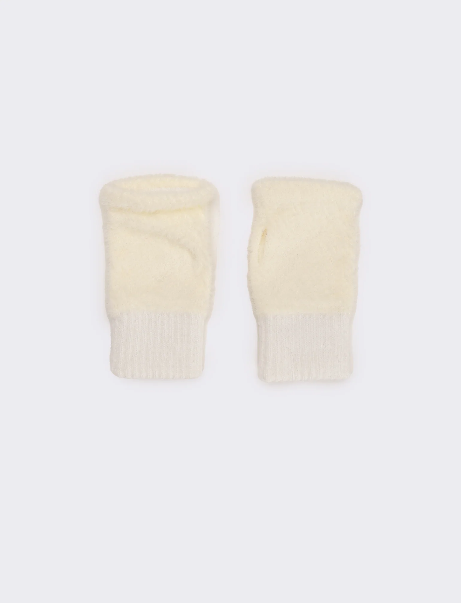 Guanti senza dita elastici donna - Bianco