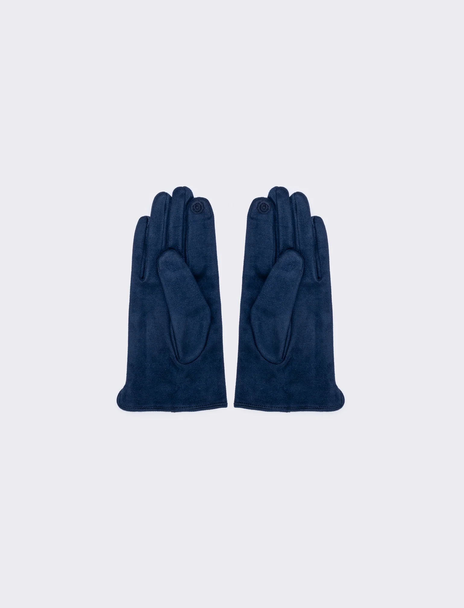 Guanti uomo in morbido effetto suede - Blu
