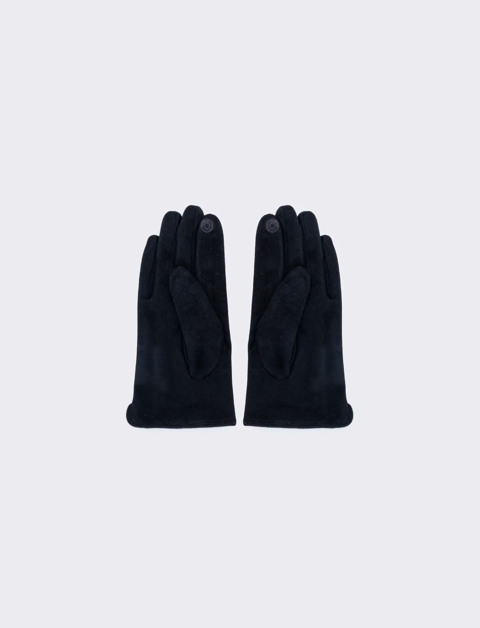 Guanti uomo in morbido effetto suede - Nero