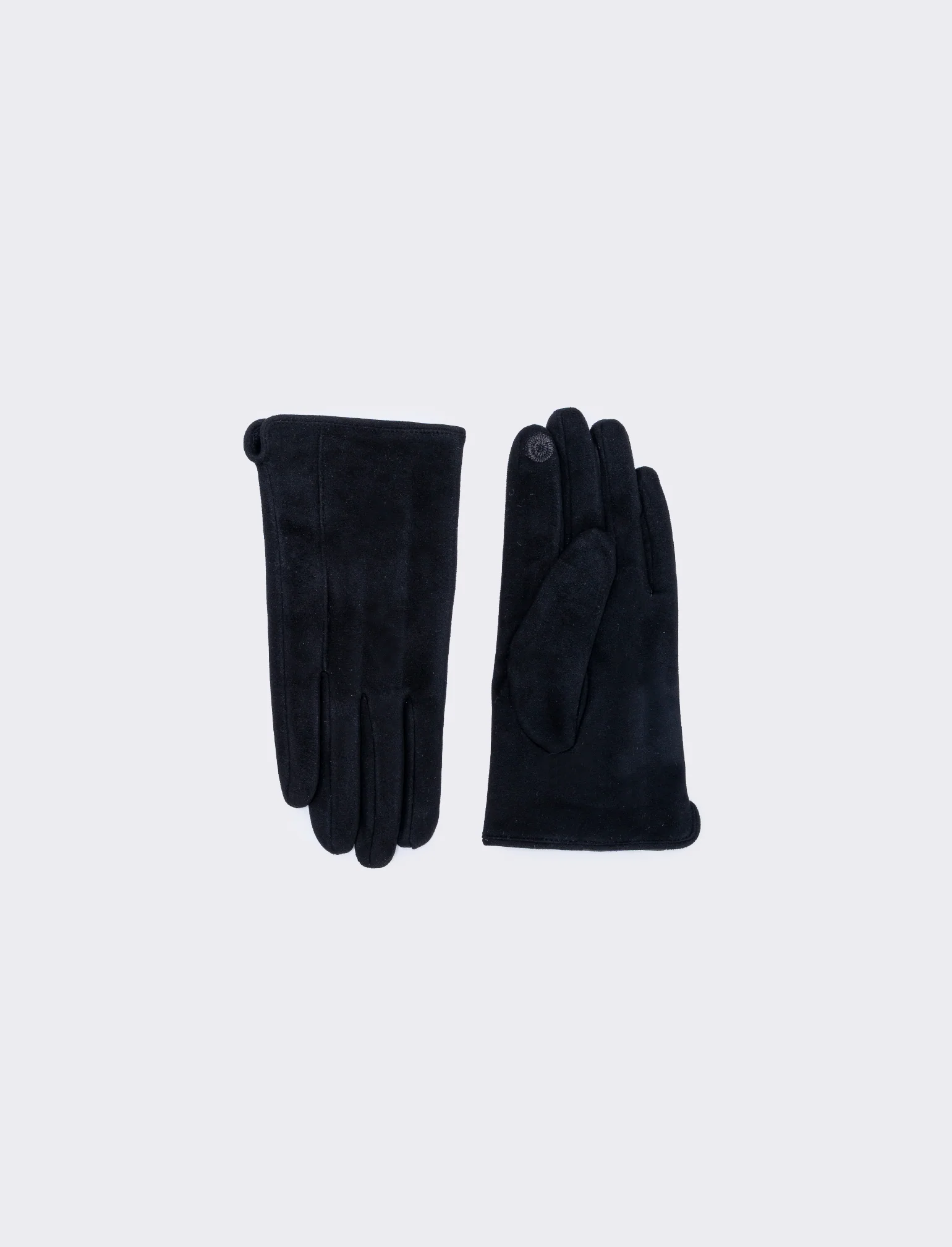 Guanti uomo in morbido effetto suede - Nero - Image 2