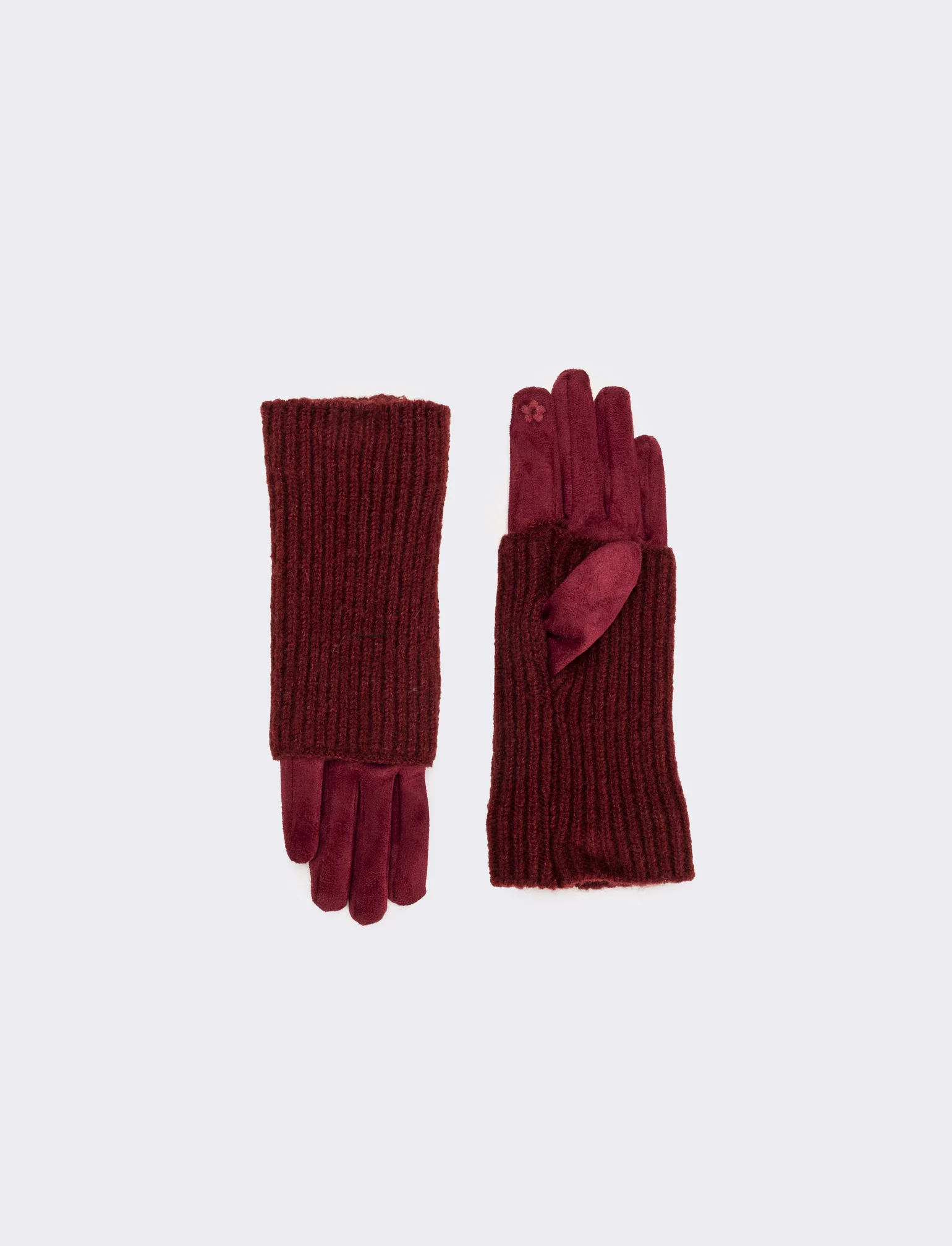 Guanto in pvc con manicotto donna - Bordeaux - Image 2