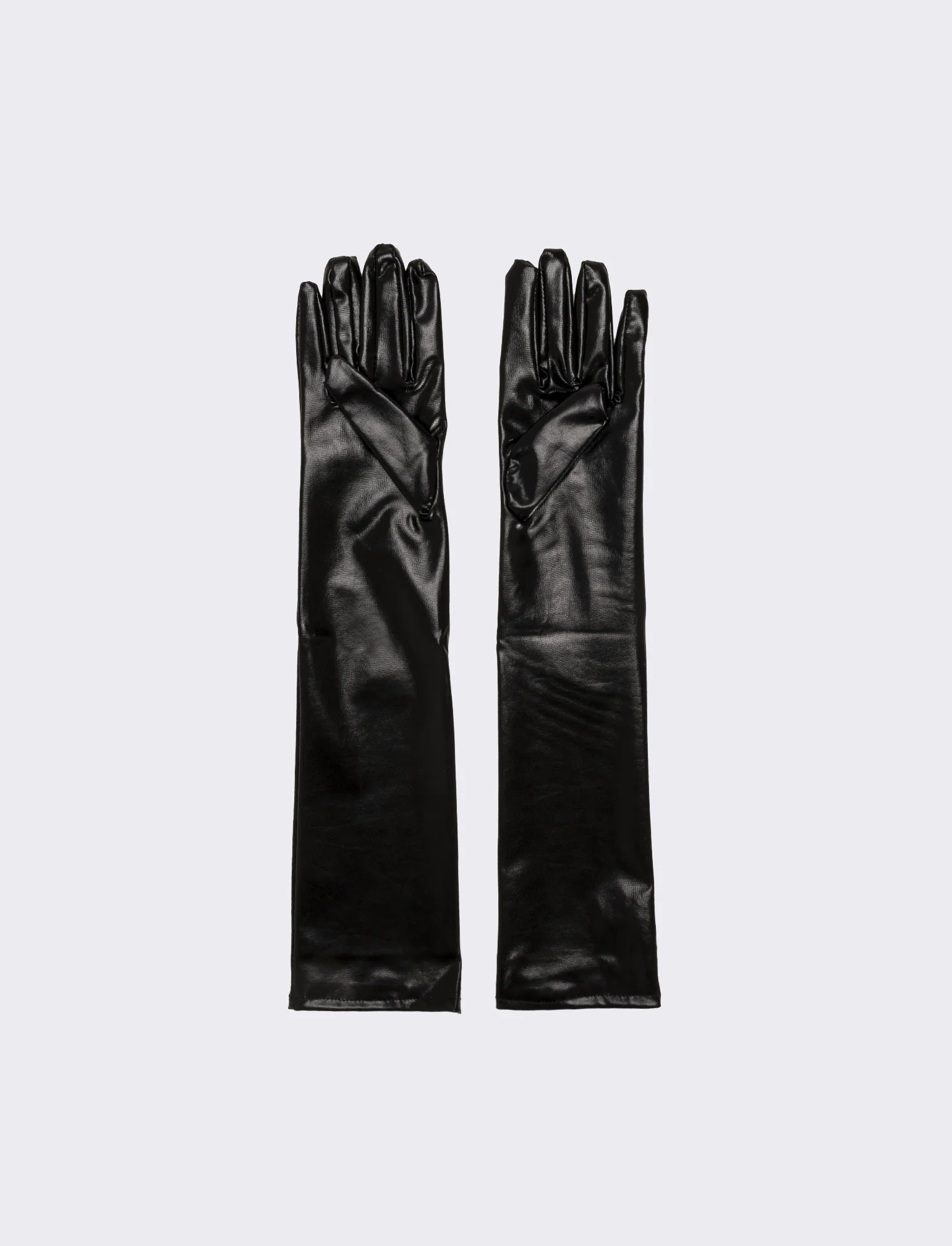 Guanto lungo spalmato 50 cm donna - Nero