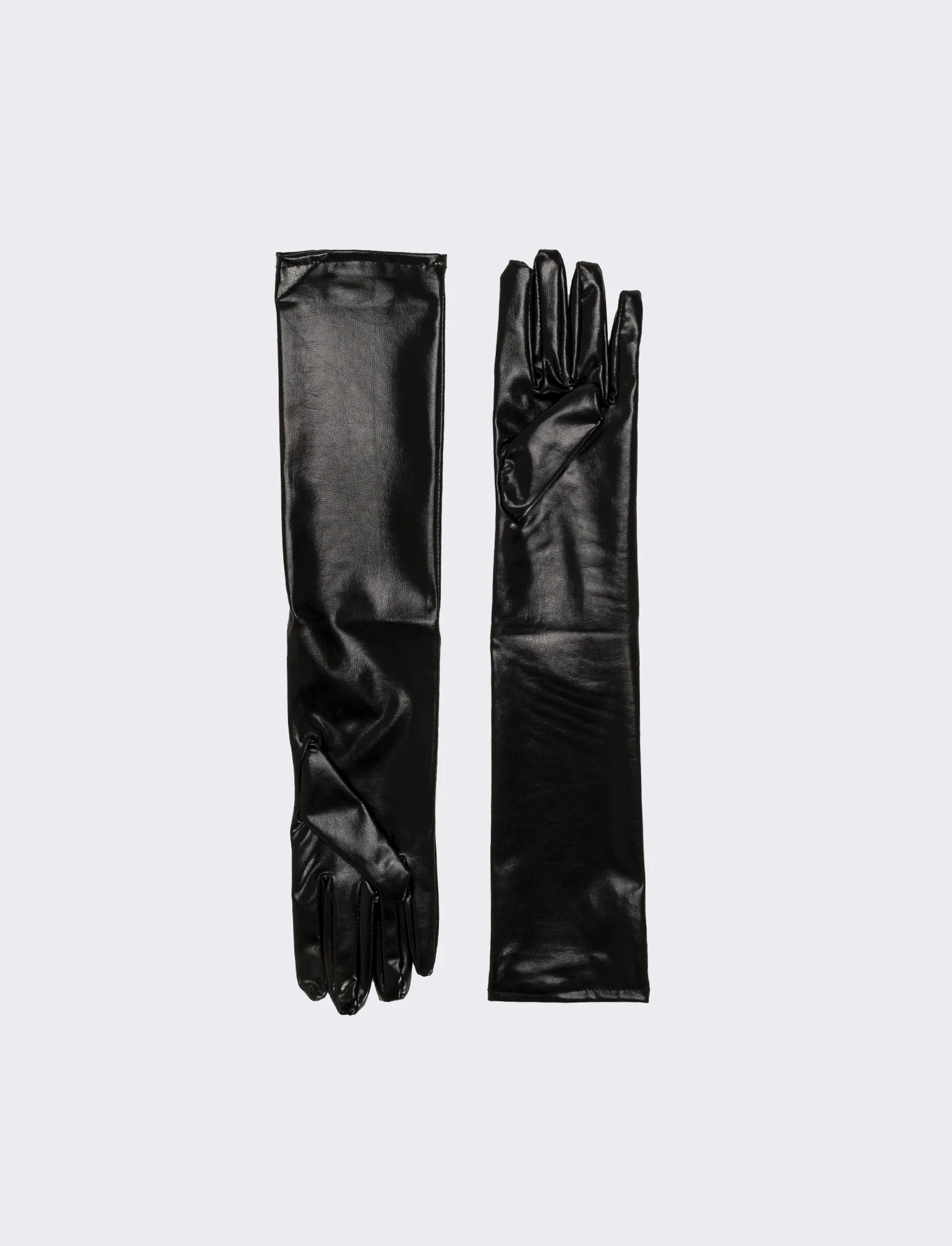 Guanto lungo spalmato 50 cm donna - Nero - Image 2