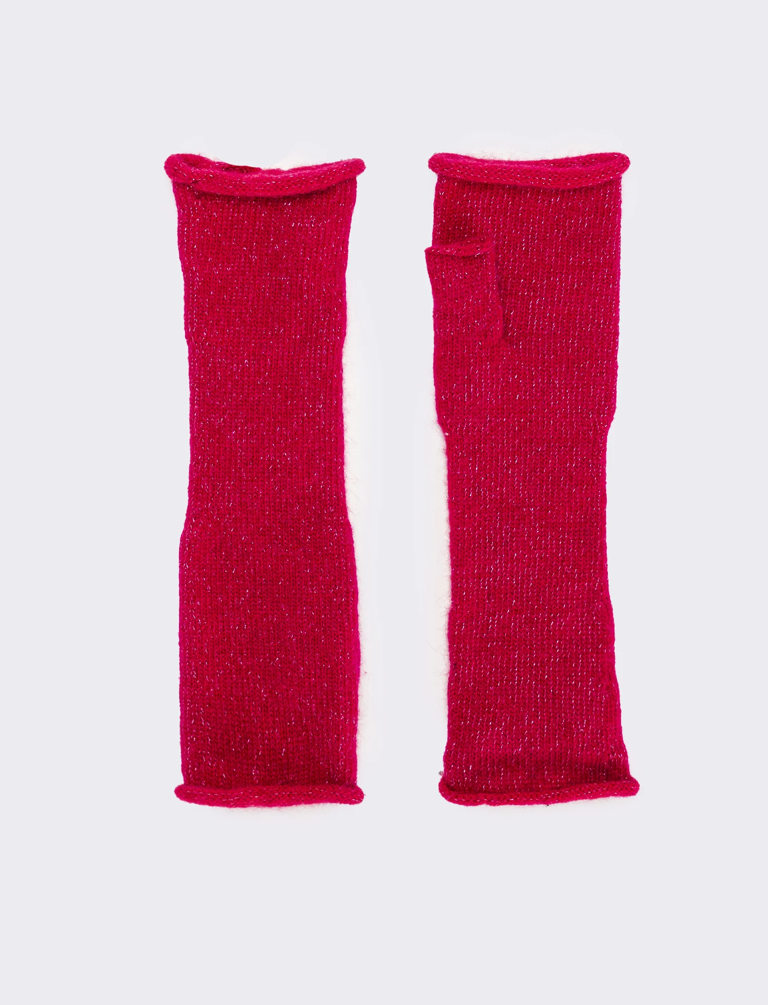 Guanto manicotto con dito lurex donna - Fuxia - Image 2
