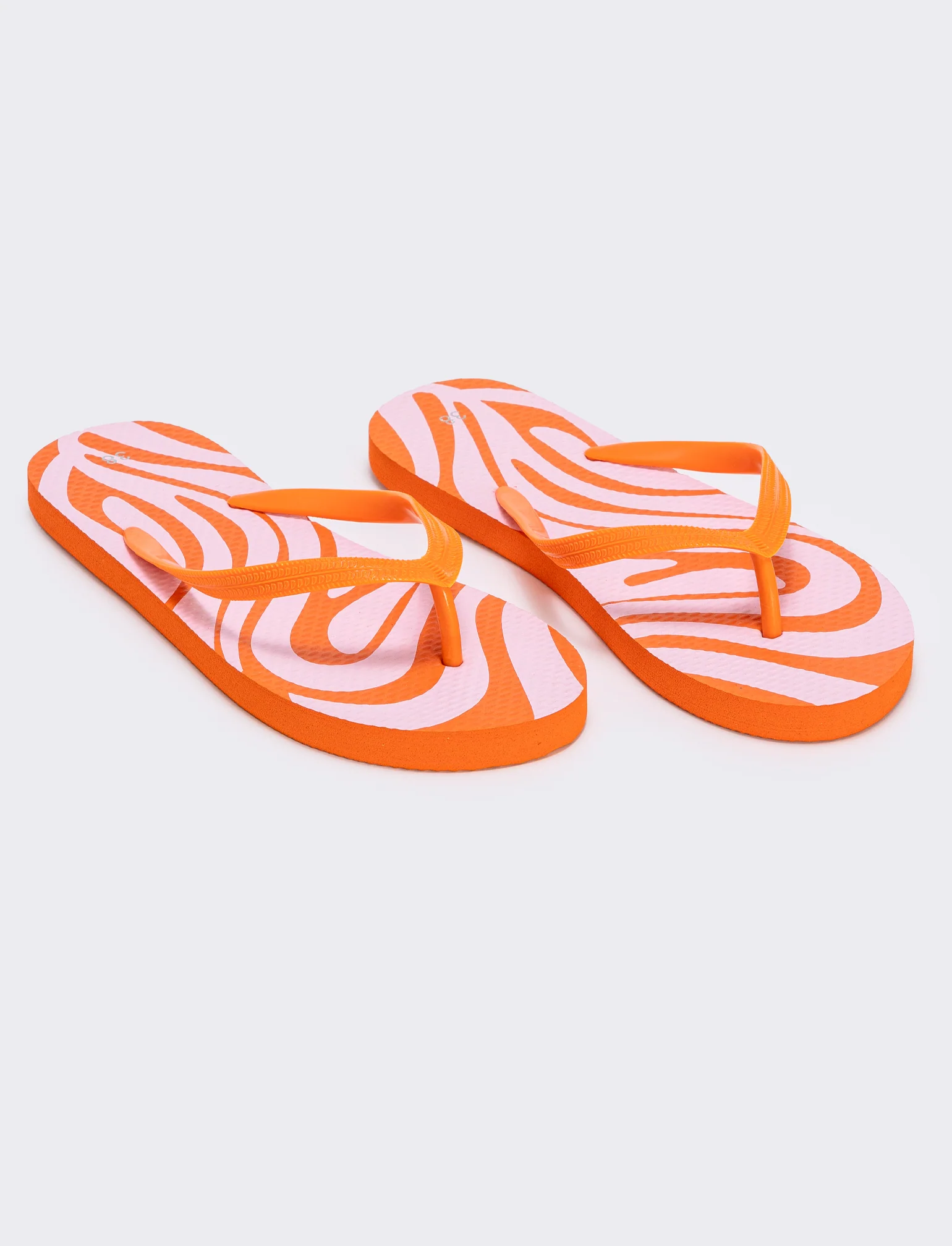 Infradito con stampa astratta PVC - Arancio - Image 2