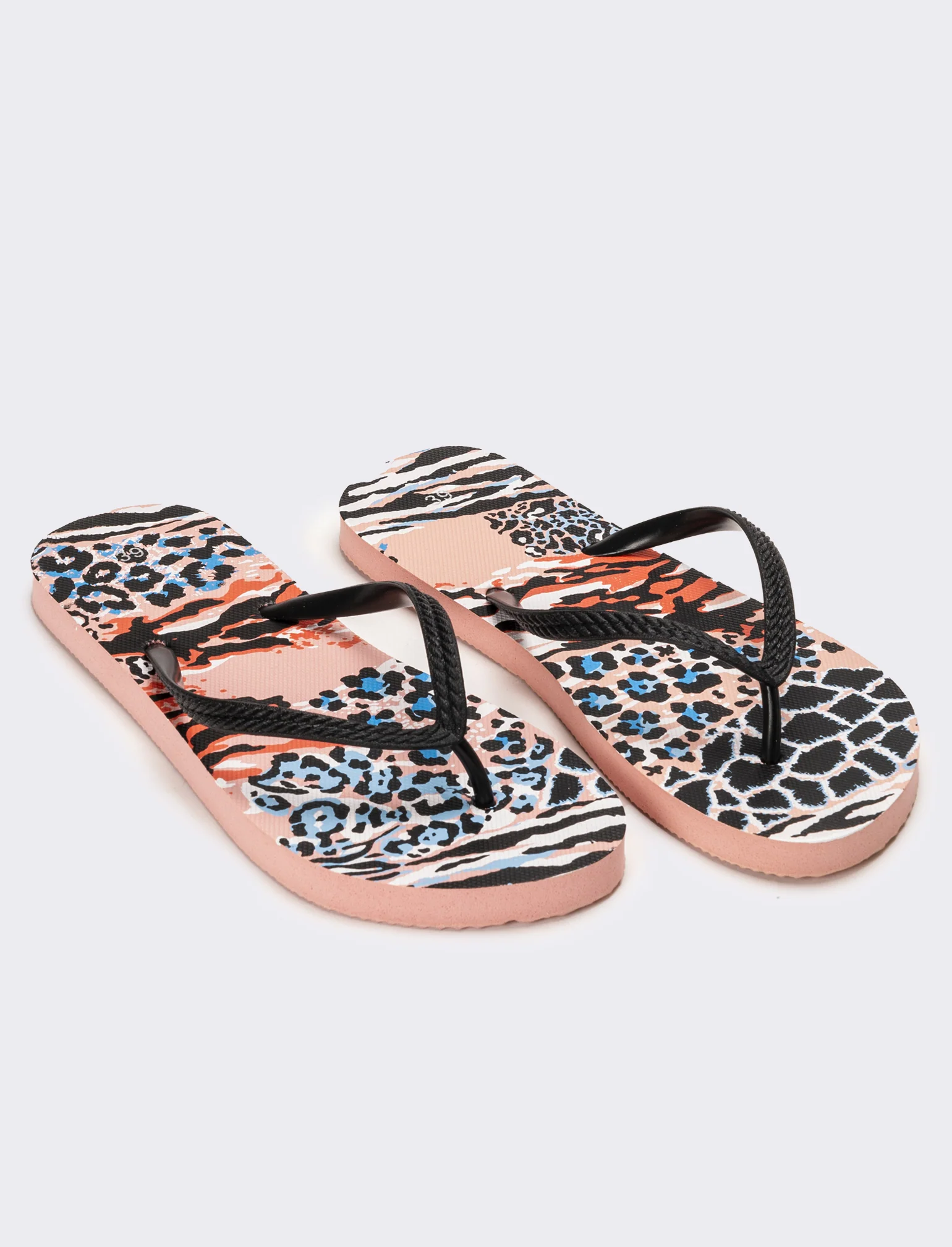 Infradito da donna stampa animalier - Nero - Image 2