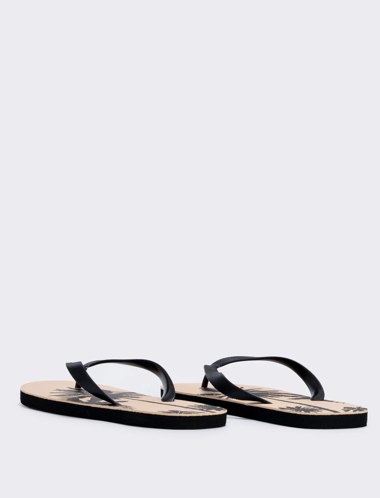 Infradito da uomo con palme in PVC - Nero - Image 2