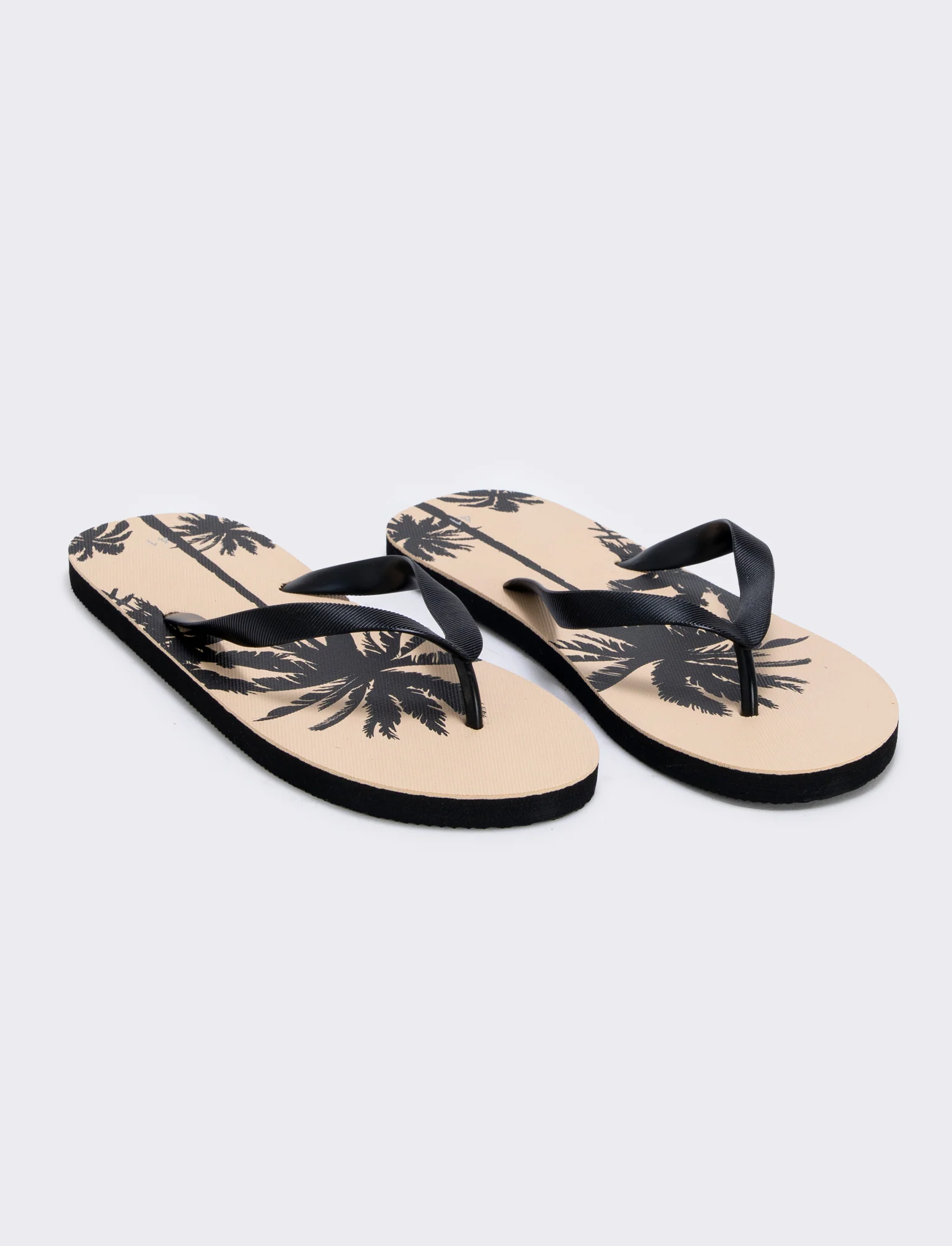 Infradito da uomo con palme in PVC - Nero - Image 4