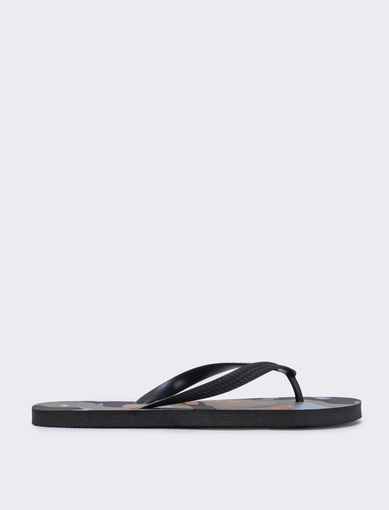 Infradito mimetico in PVC nero uomo - Nero