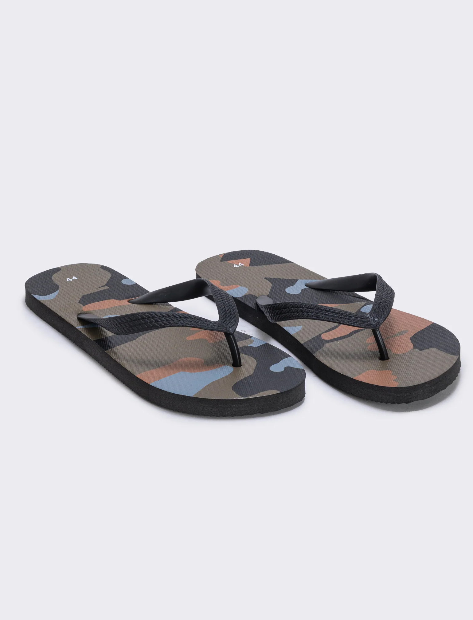 Infradito mimetico in PVC nero uomo - Nero - Image 2