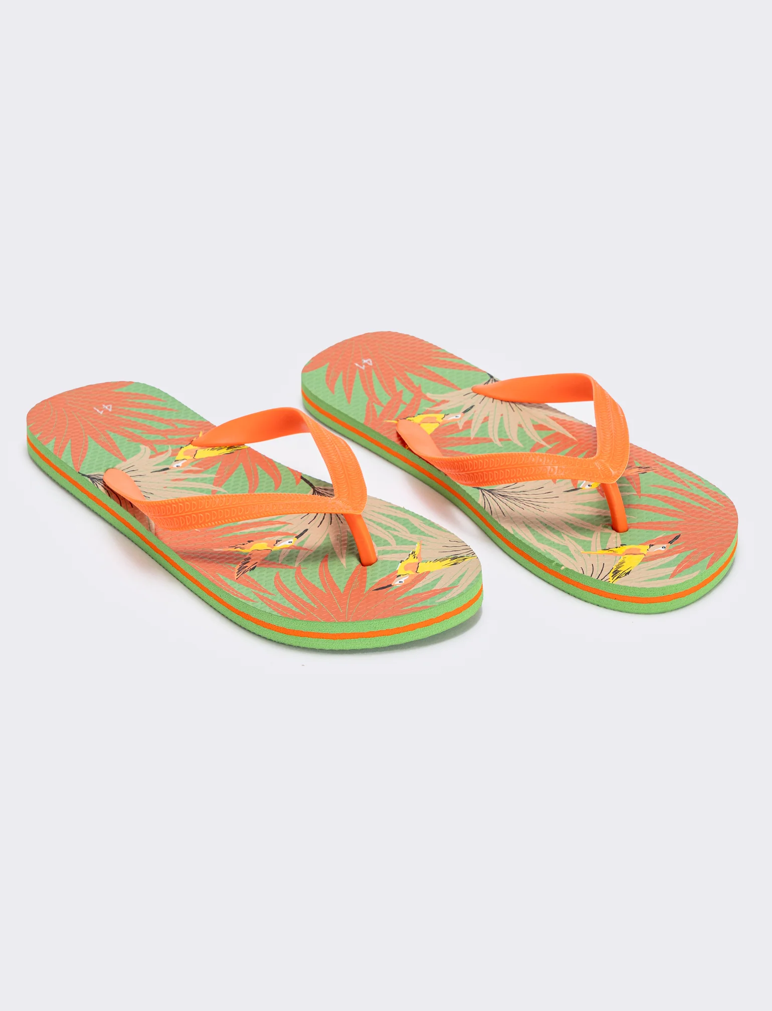 Infradito tropicali da uomo in pvc - Arancio - Image 2