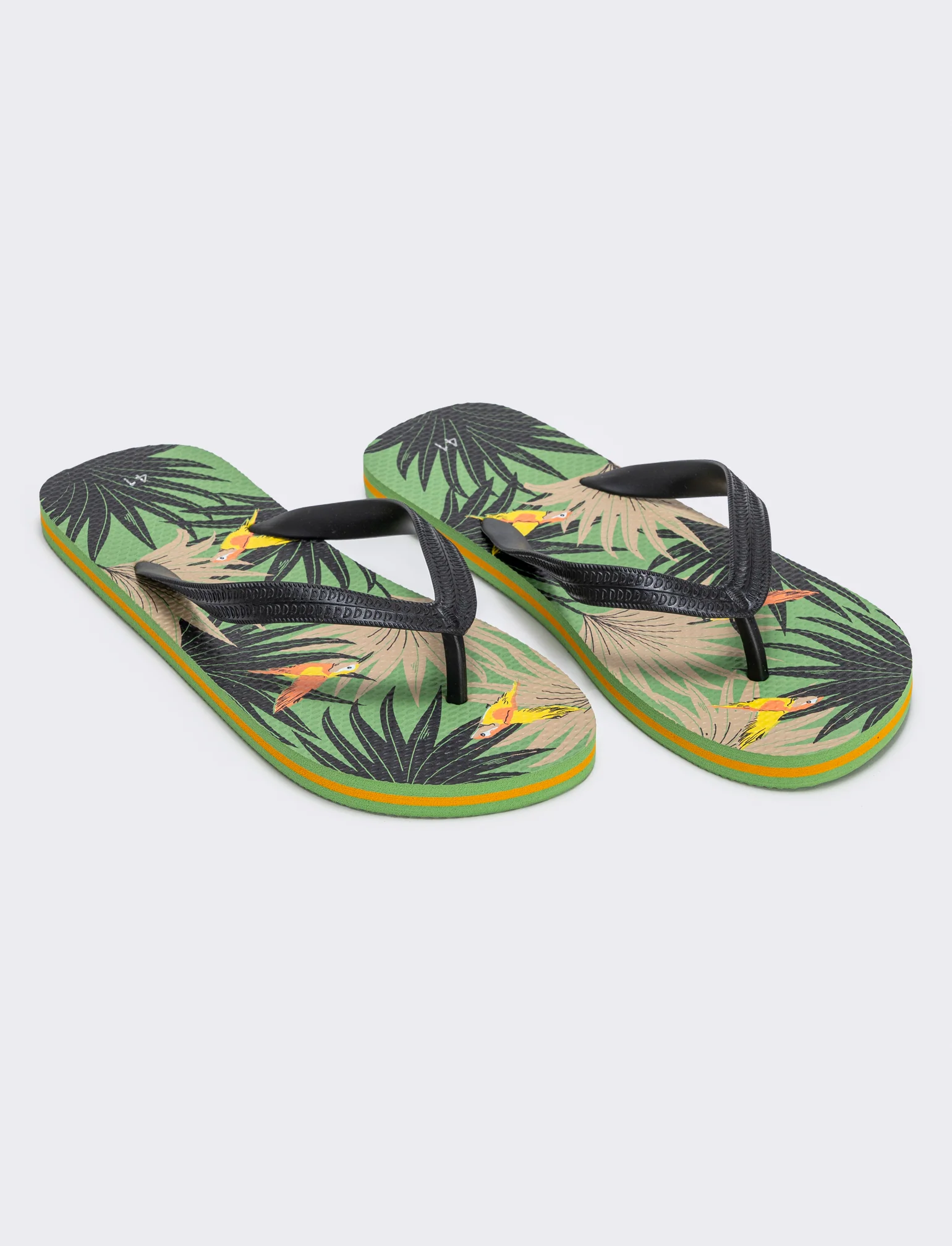 Infradito tropicali da uomo in pvc - Nero - Image 2
