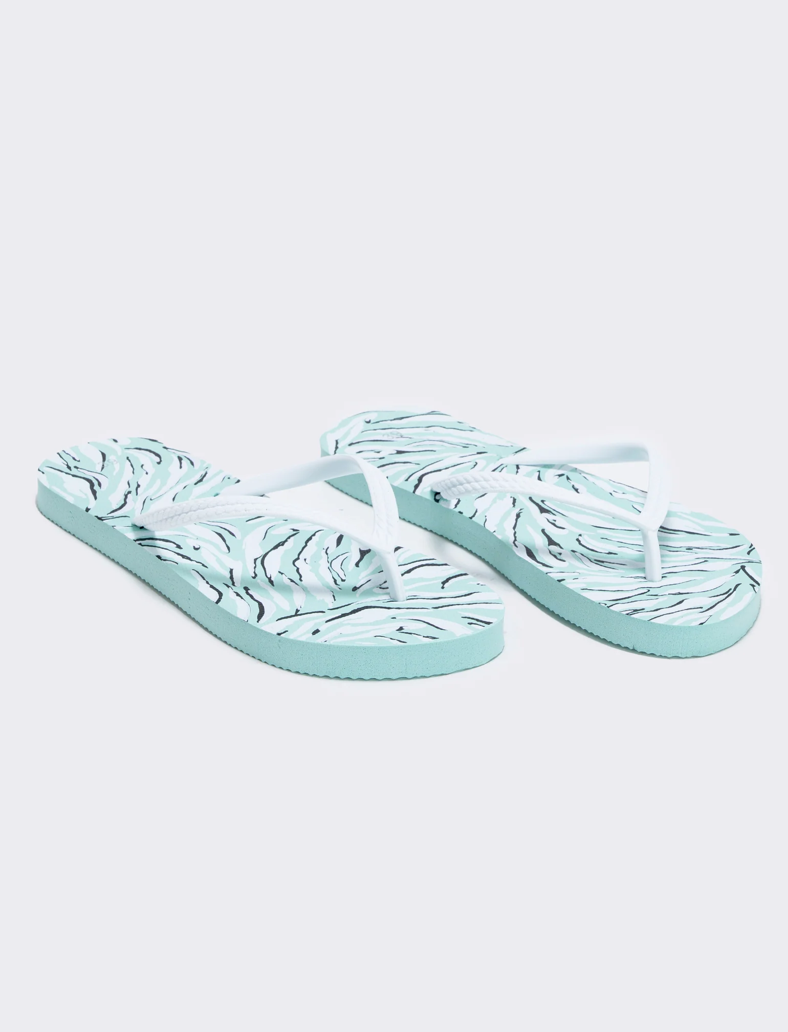 Infradito zebrati in PVC - Bianco - Image 4