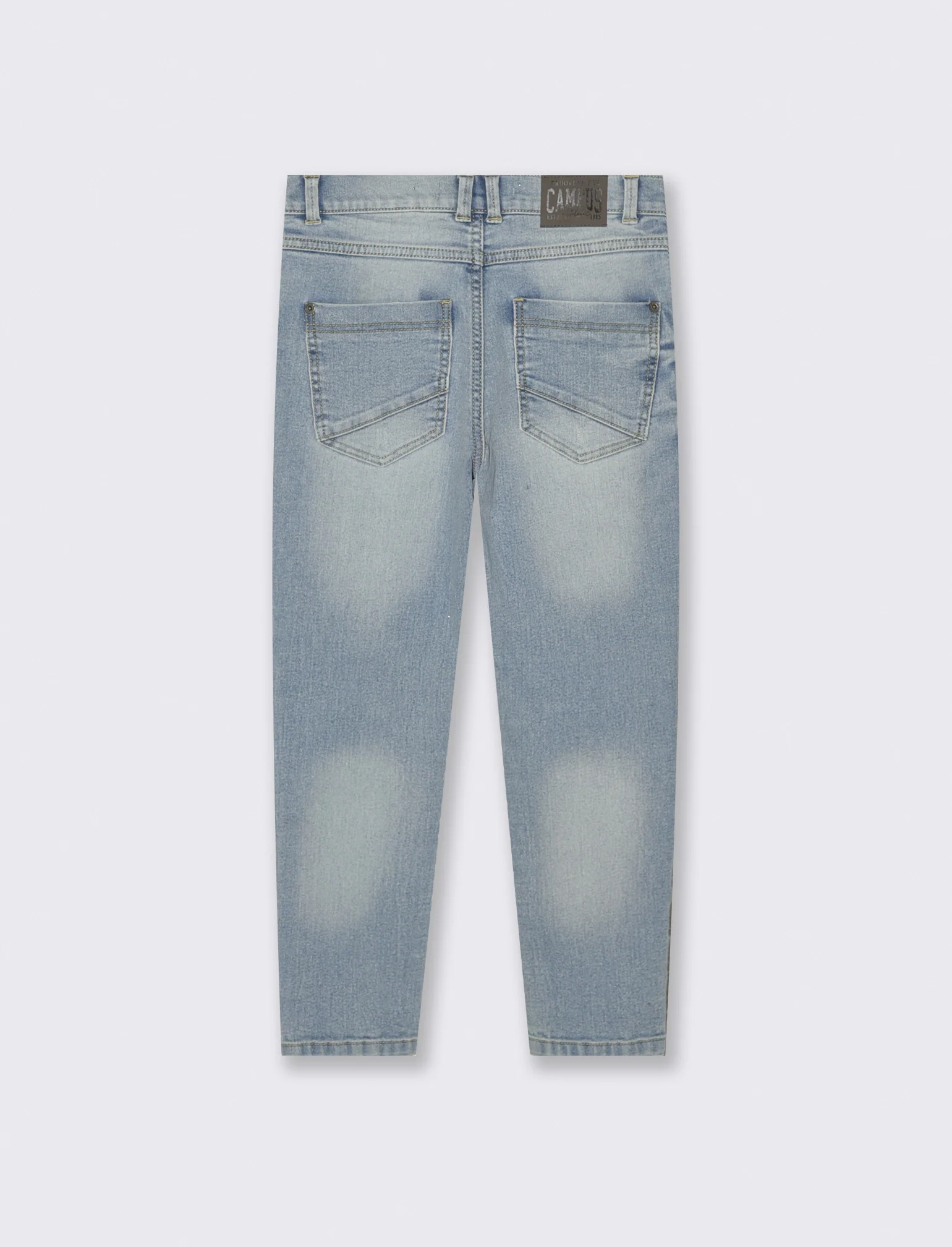 Jeans 5 tasche con rotture e vita elastica - Denim chiaro - Image 2