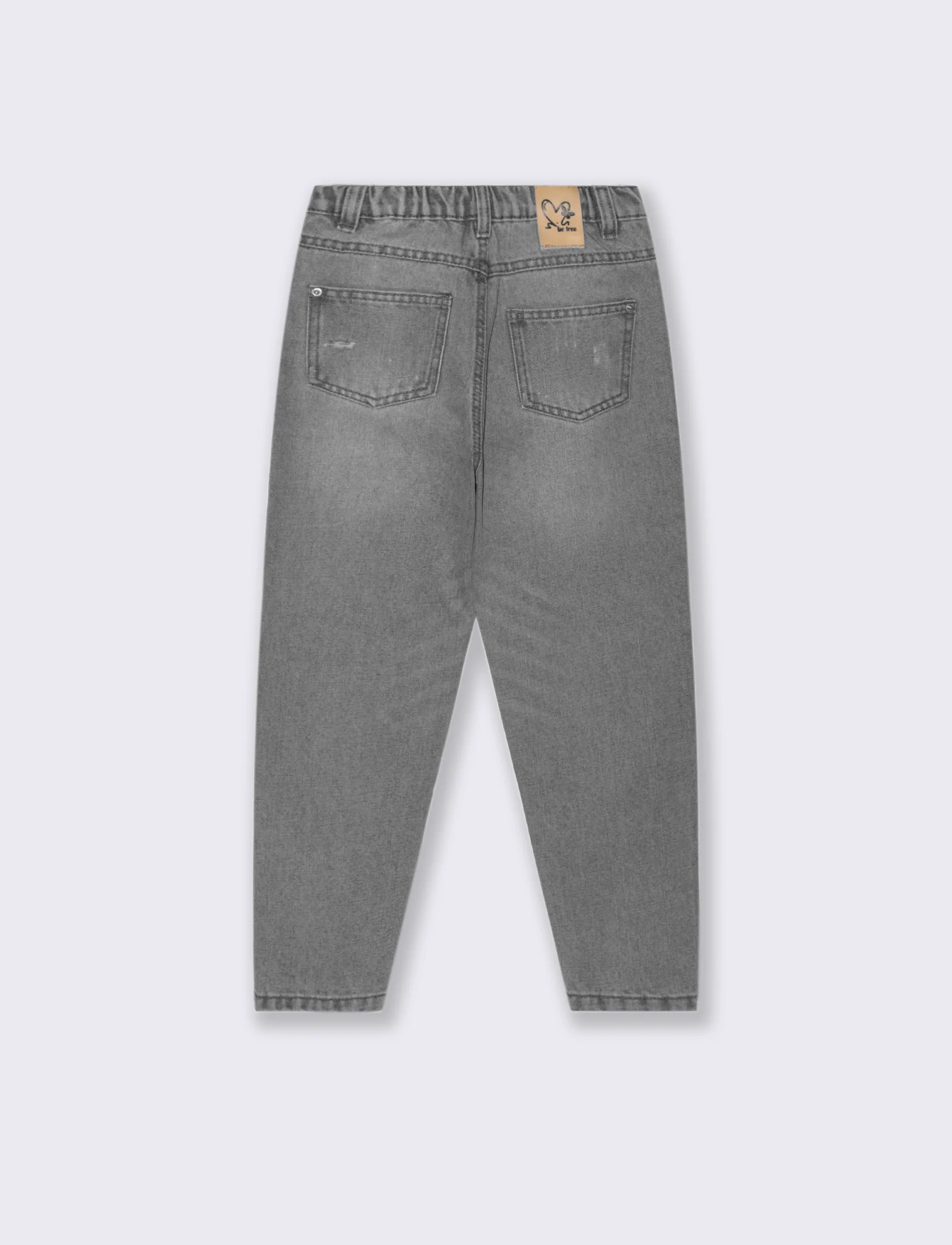 Jeans 5 tasche da bambina. - Grigio - Image 3