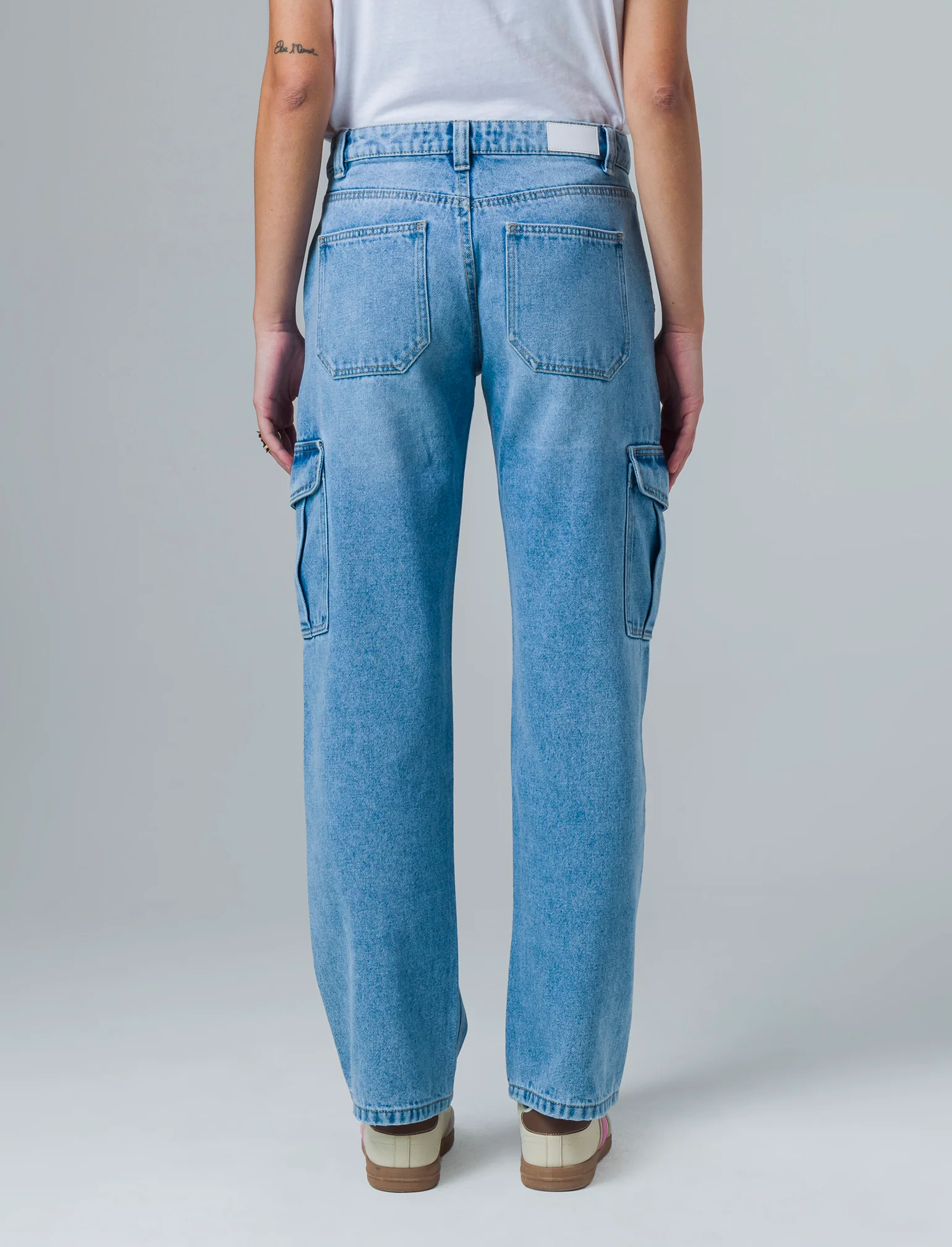 Jeans a gamba larga da donna - Denim