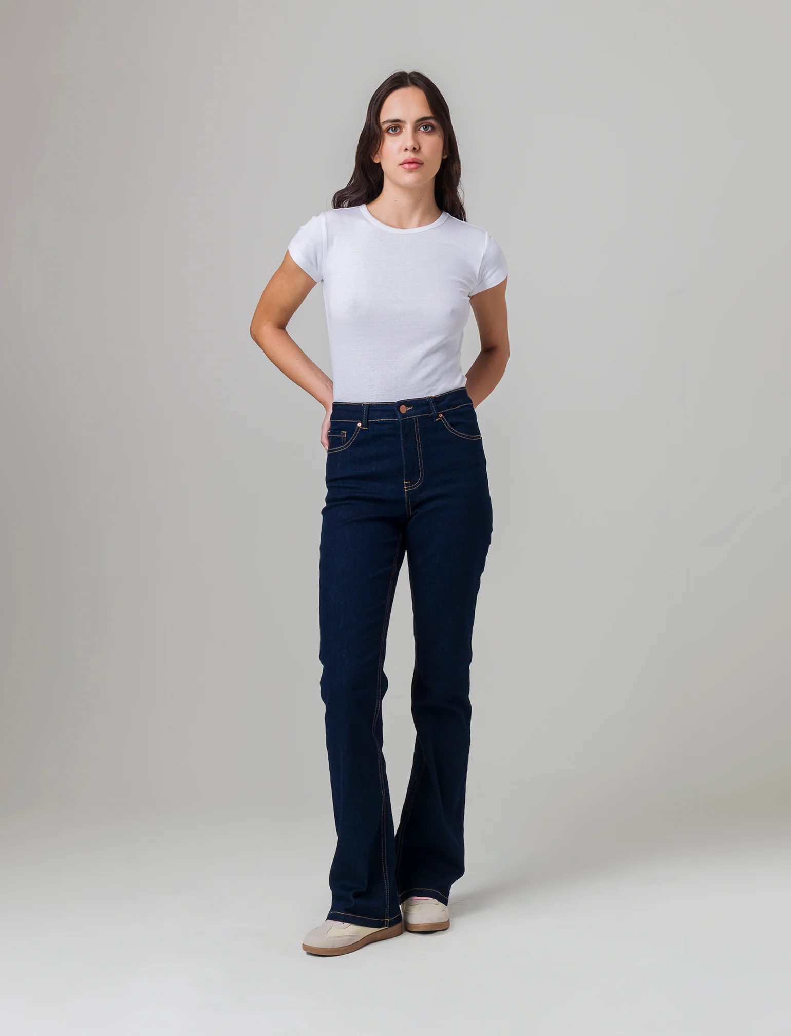Jeans a zampa da donna - DENIM SCURO - Image 3