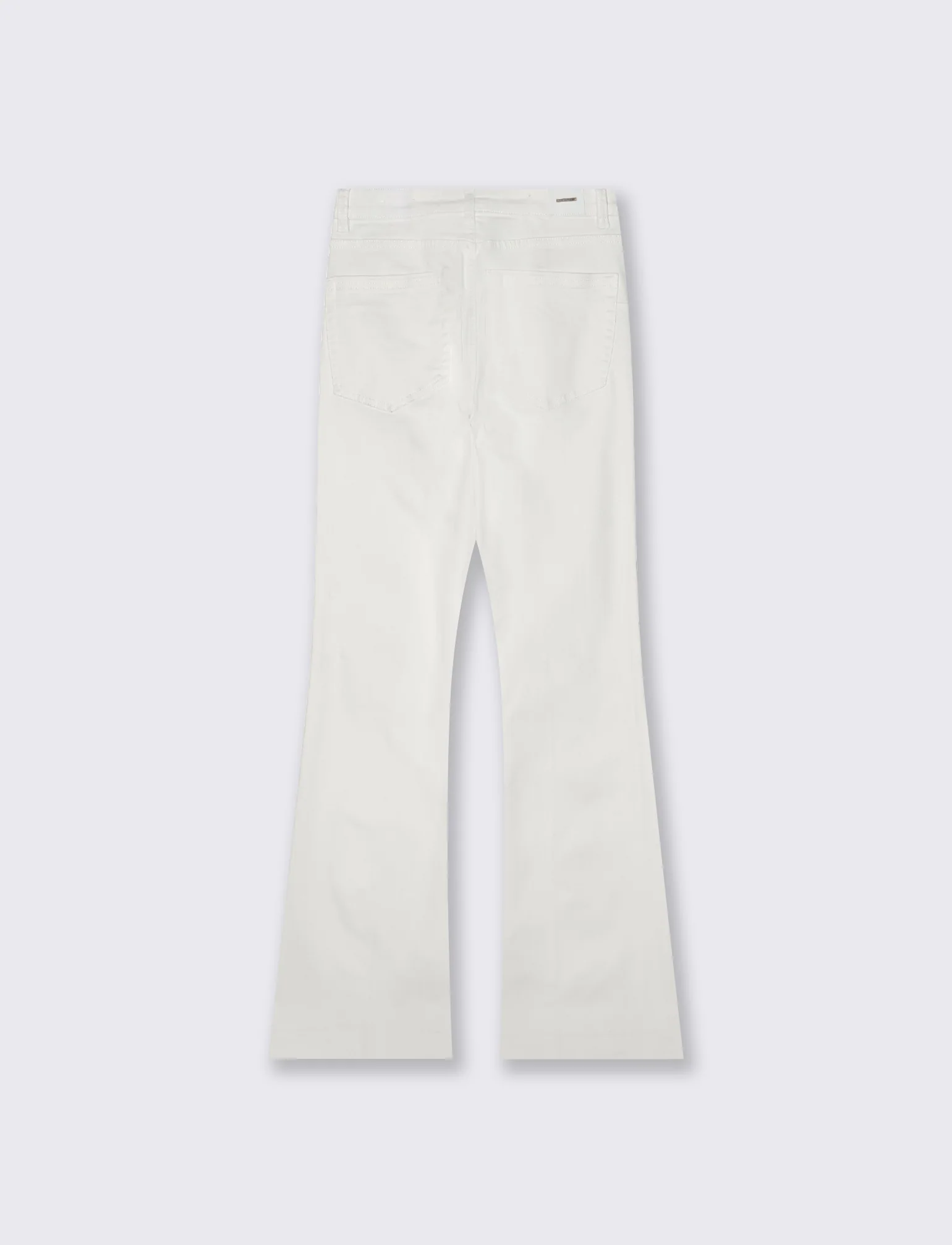 Jeans a Zampa Vita Alta con Tasche - Bianco - Image 2