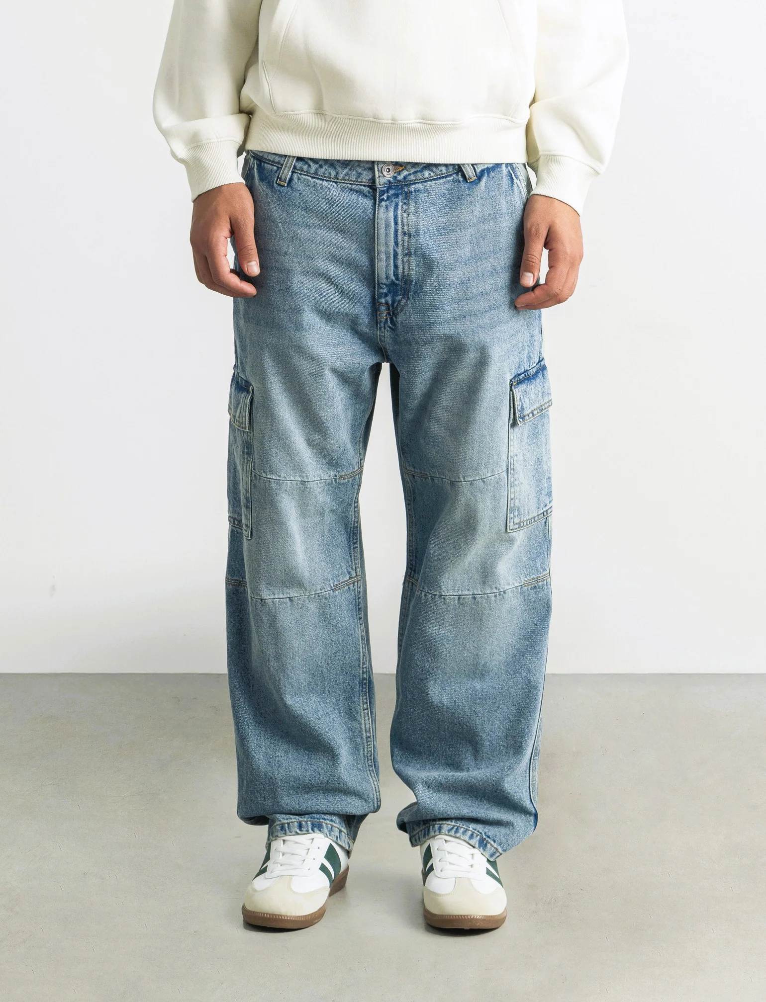 JEANS BAGGY CARGO FIT - Denim - Image 3