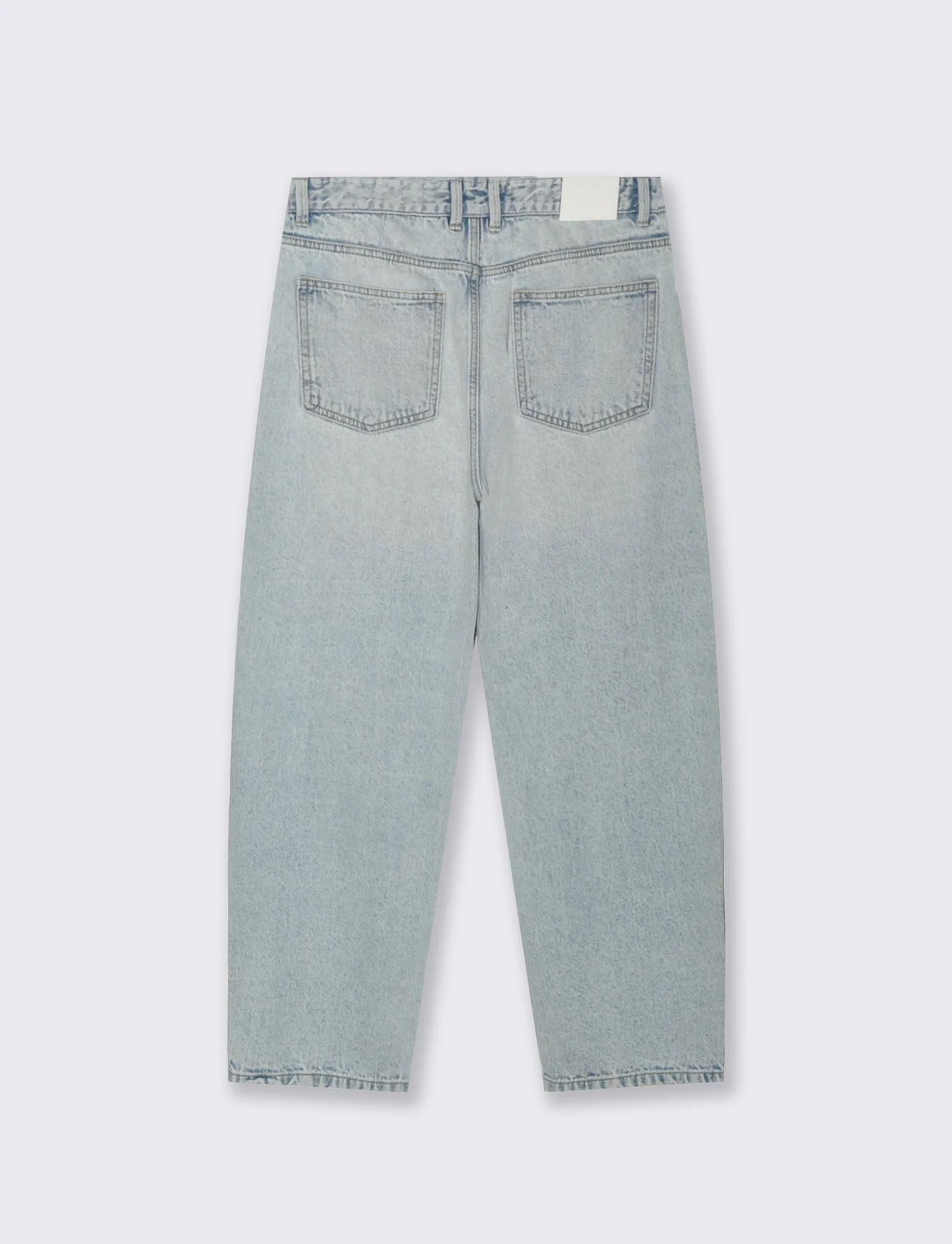 Jeans Baggy Fit Blu Chiaro Effetto Slavato - Denim - Image 4
