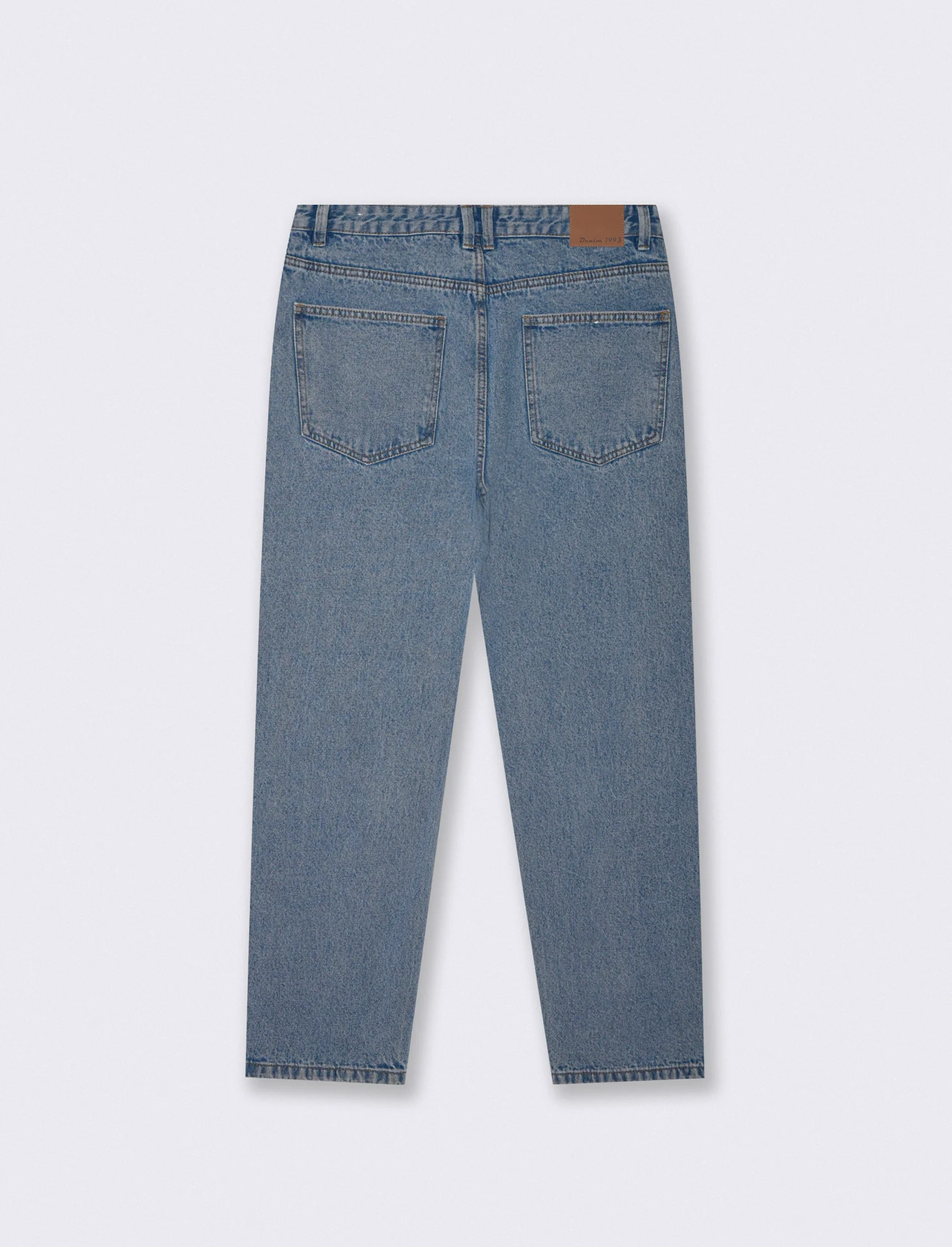 Jeans Baggy Fit Blu Medio Effetto Slavato - Denim - Image 2