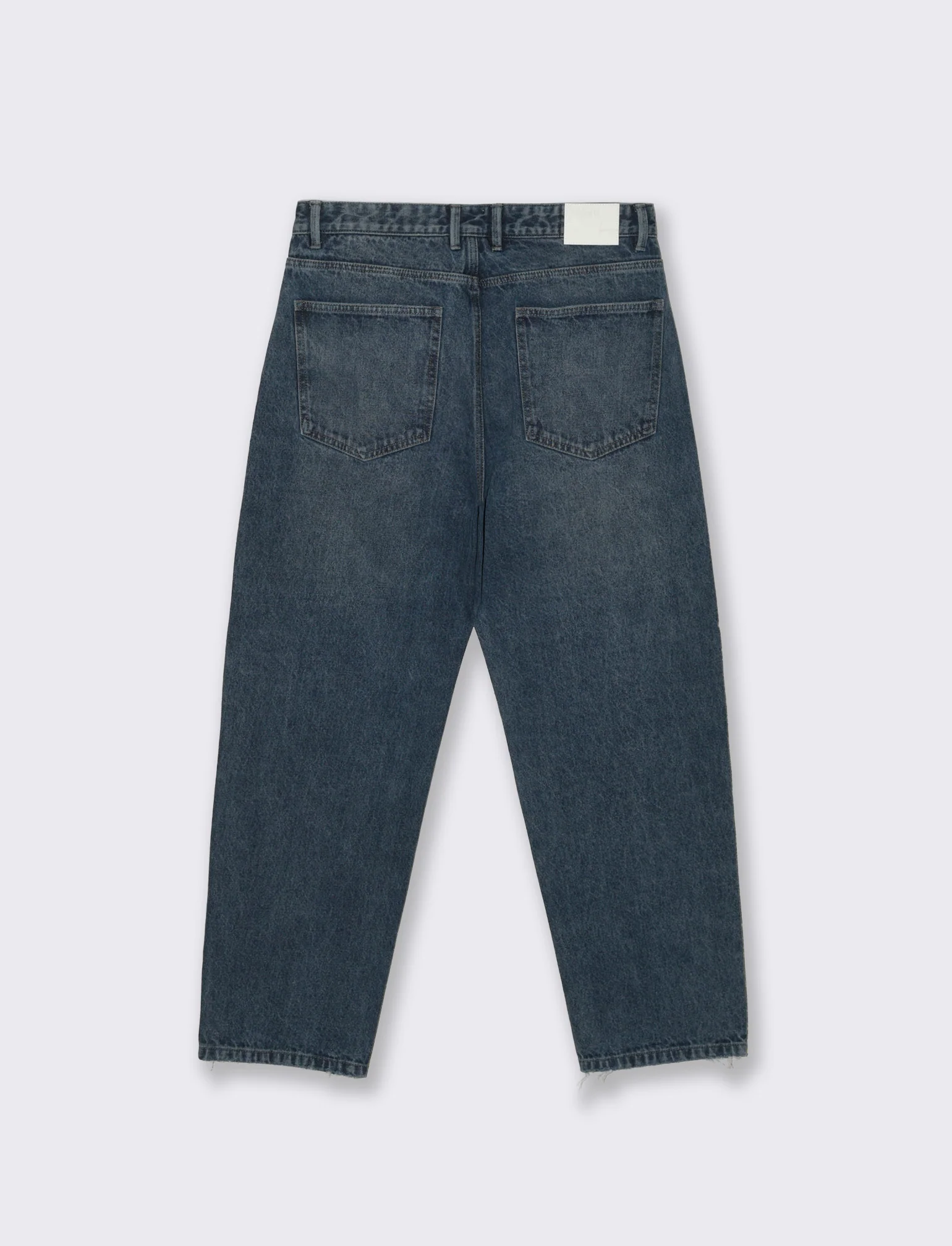 Jeans Baggy Fit Blu Scuro Effetto Slavato - DENIM SCURO - Image 2
