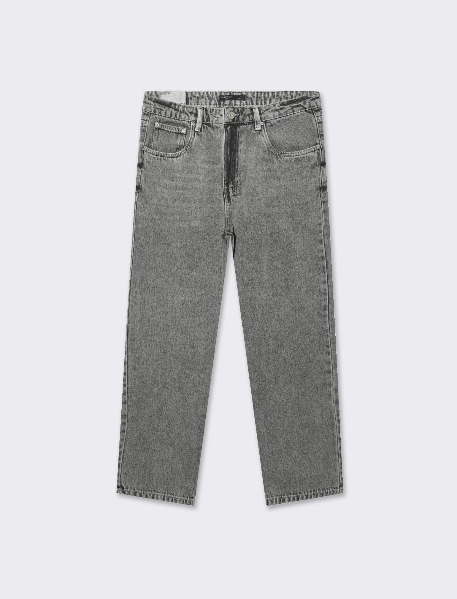 Jeans baggy fit grigio medio da uomo - Denim - Image 4
