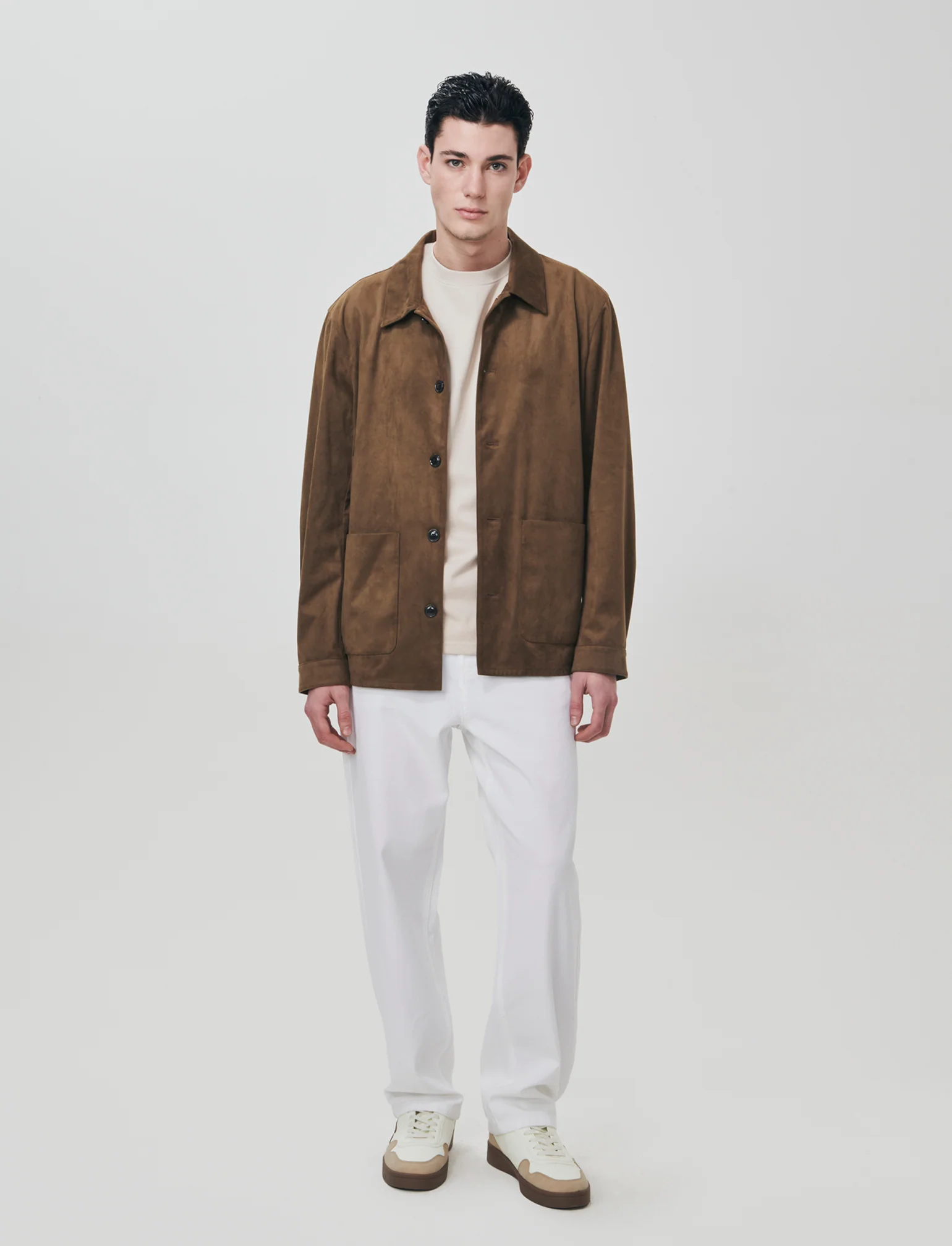 Jeans Baggy Fit Leggero in Denim - Bianco - Image 3