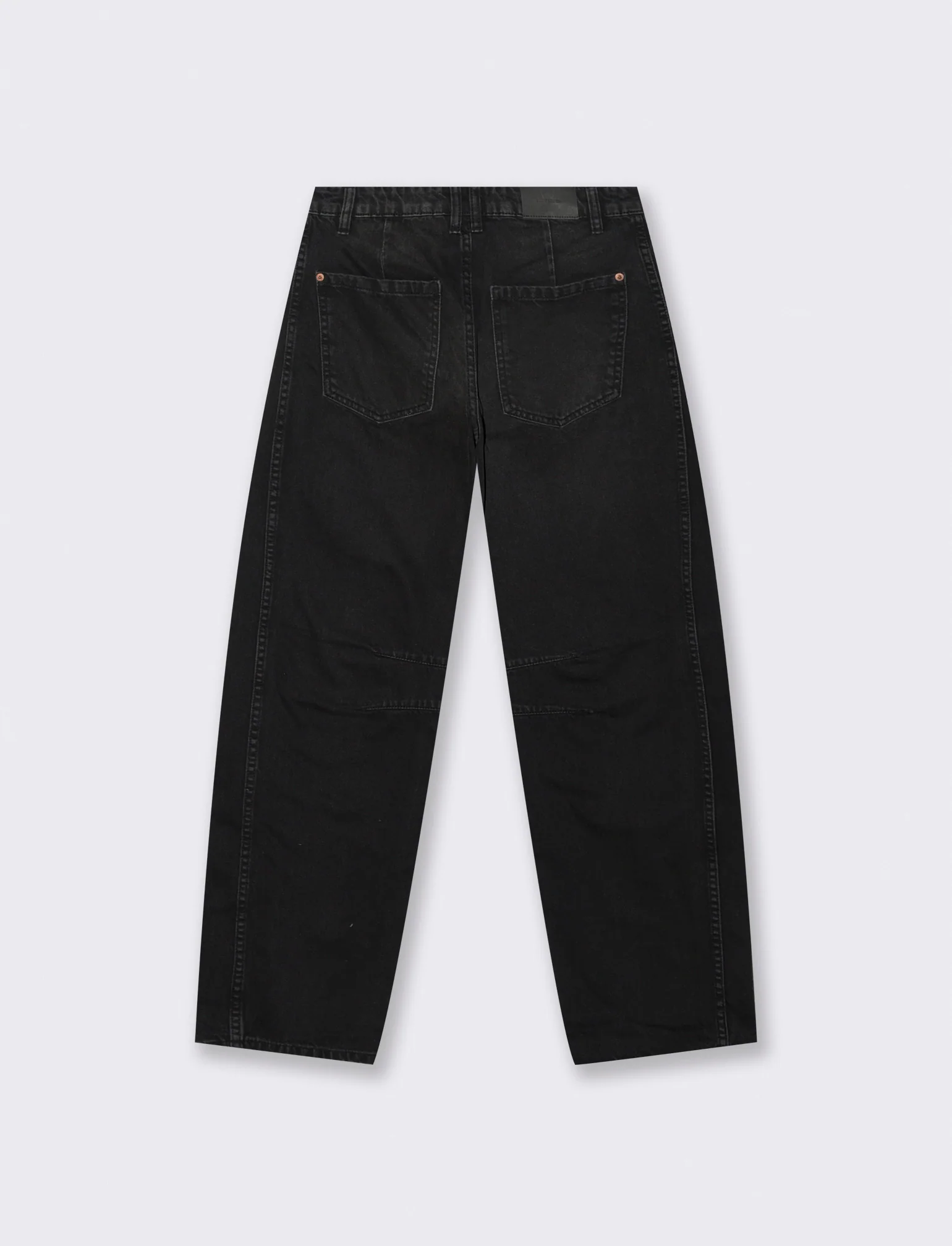 Jeans Ballon Fit con Vita Morbida - Nero - Image 5