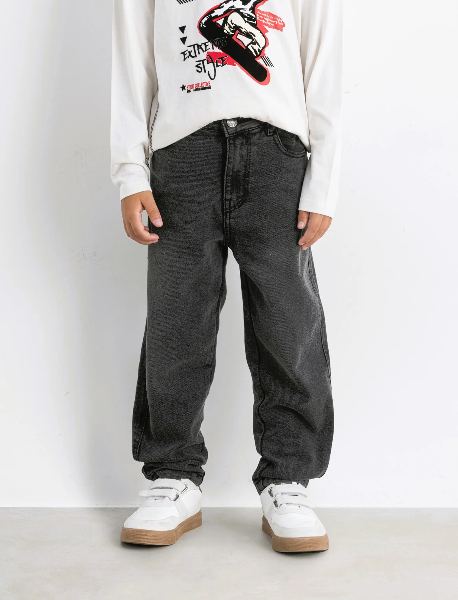 JEANS BALLON IN DENIM - Nero - Image 4
