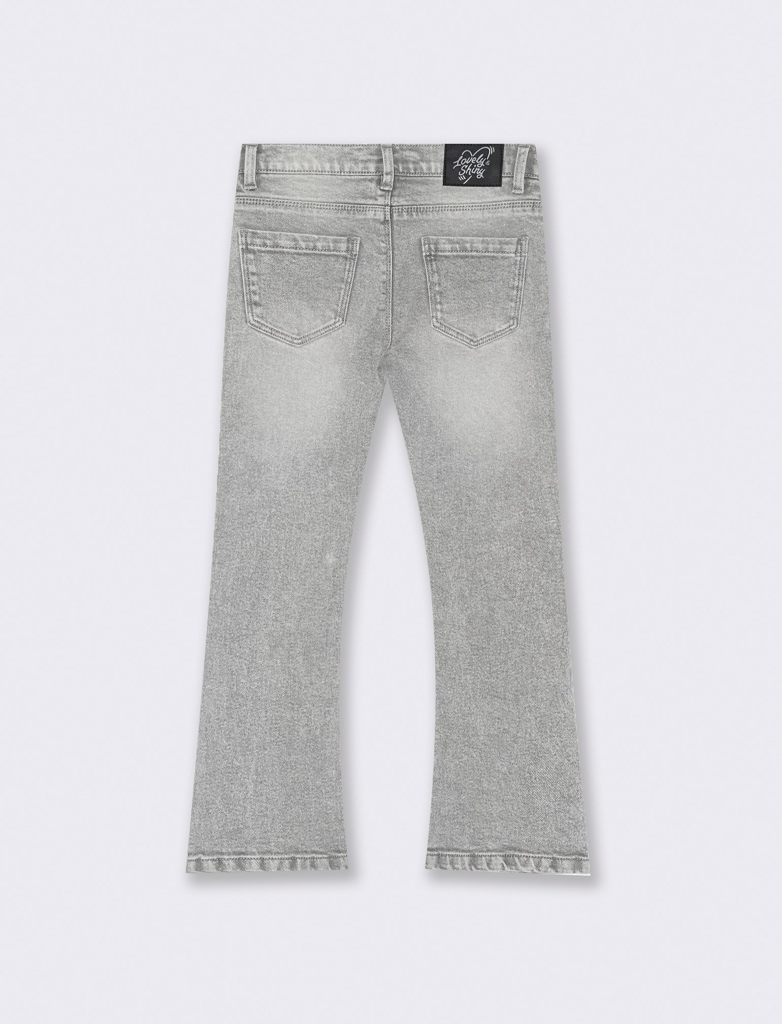 Jeans bambina flare fit. - Grigio - Image 4