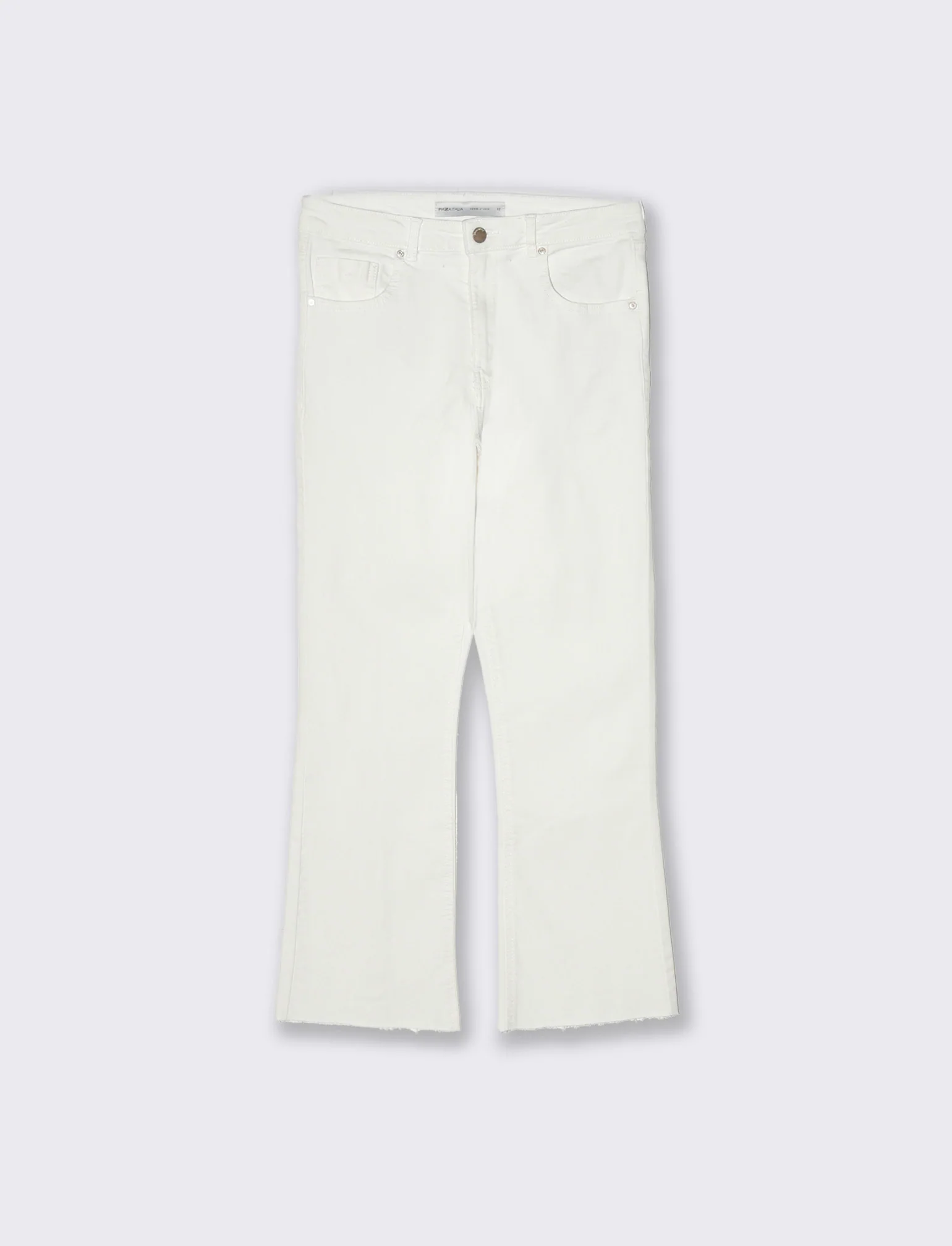 Jeans basico alla caviglia da donna - Bianco - Image 4