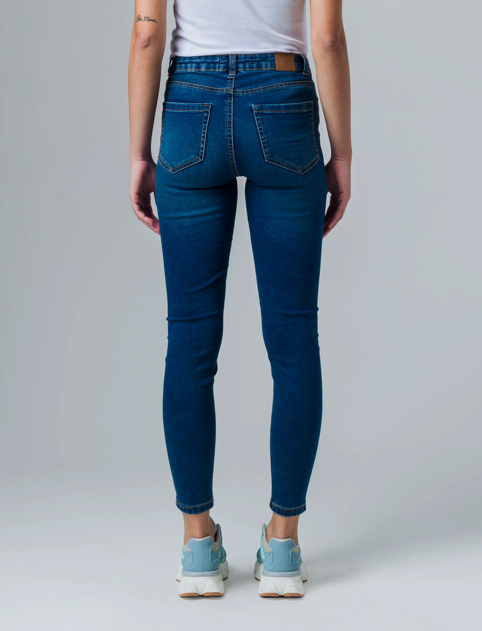 Jeans basico skinny da donna - DENIM SCURO