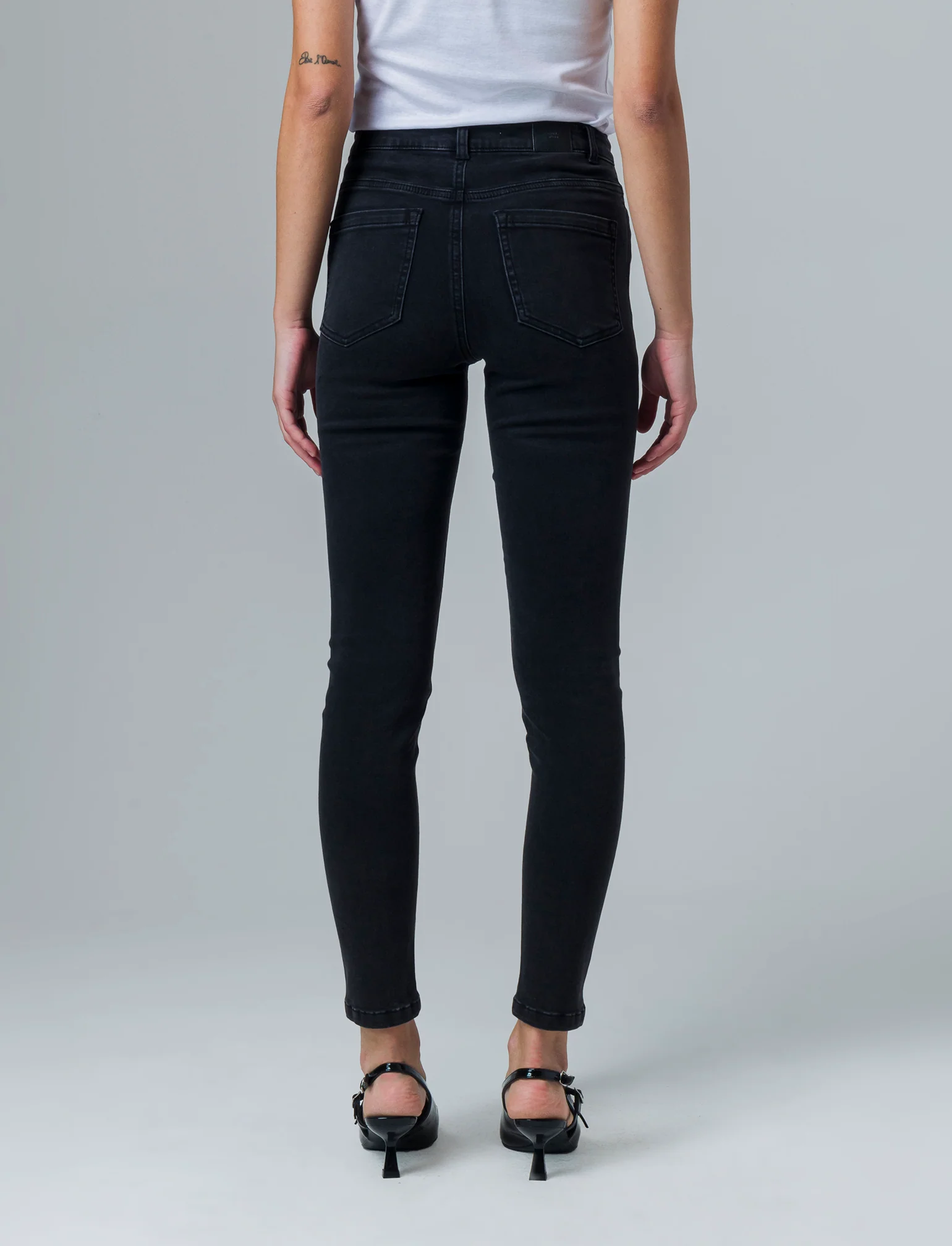Jeans basico skinny da donna - Nero