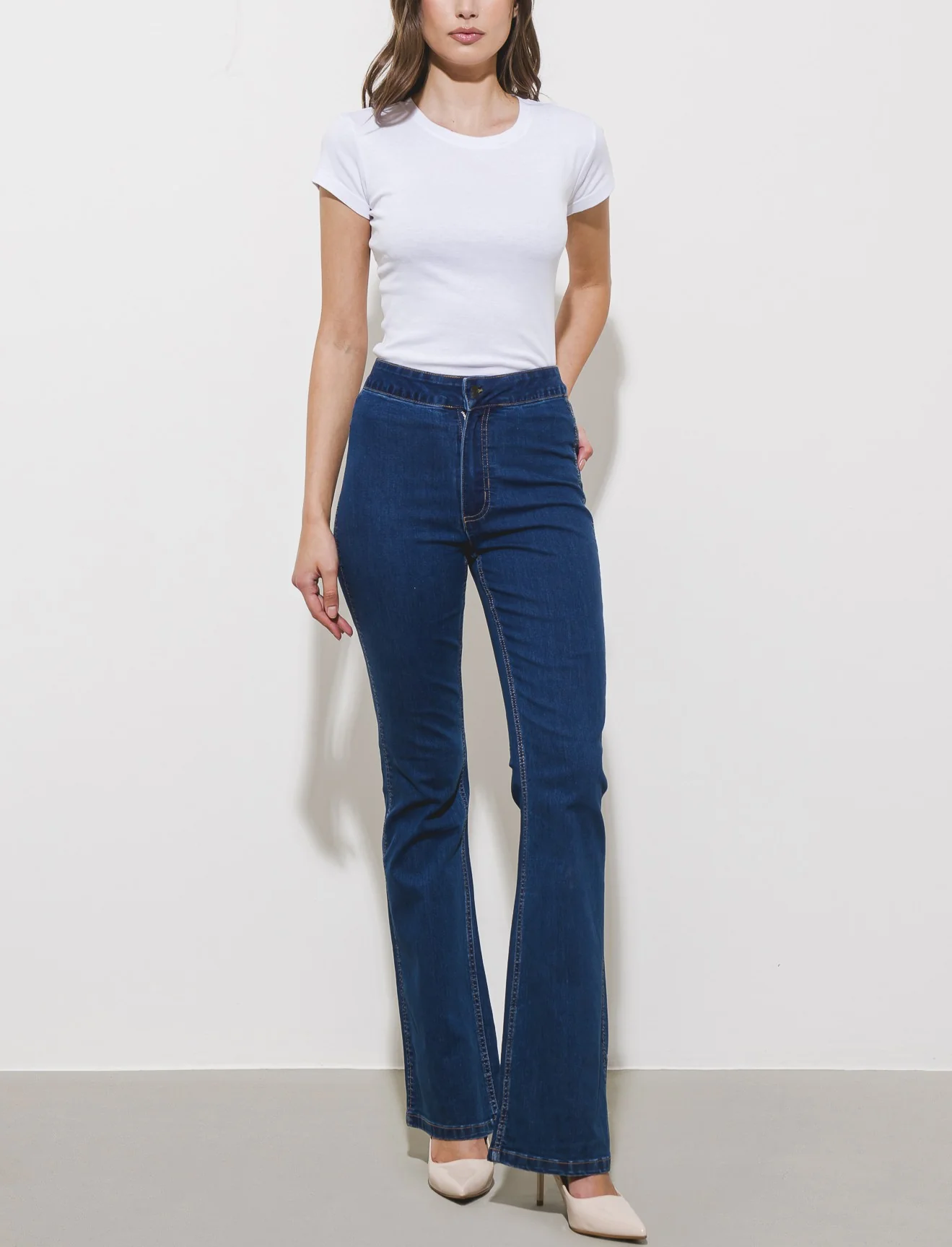 JEANS BOOTCUT HIGH WAIST - Denim