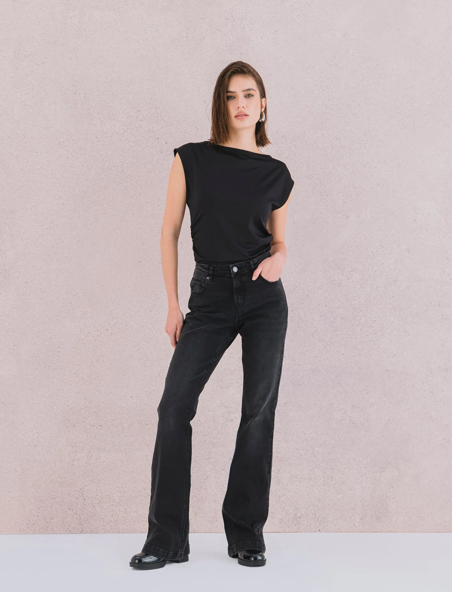 JEANS BOOTCUT REGULAR WAIST - Nero - Image 3
