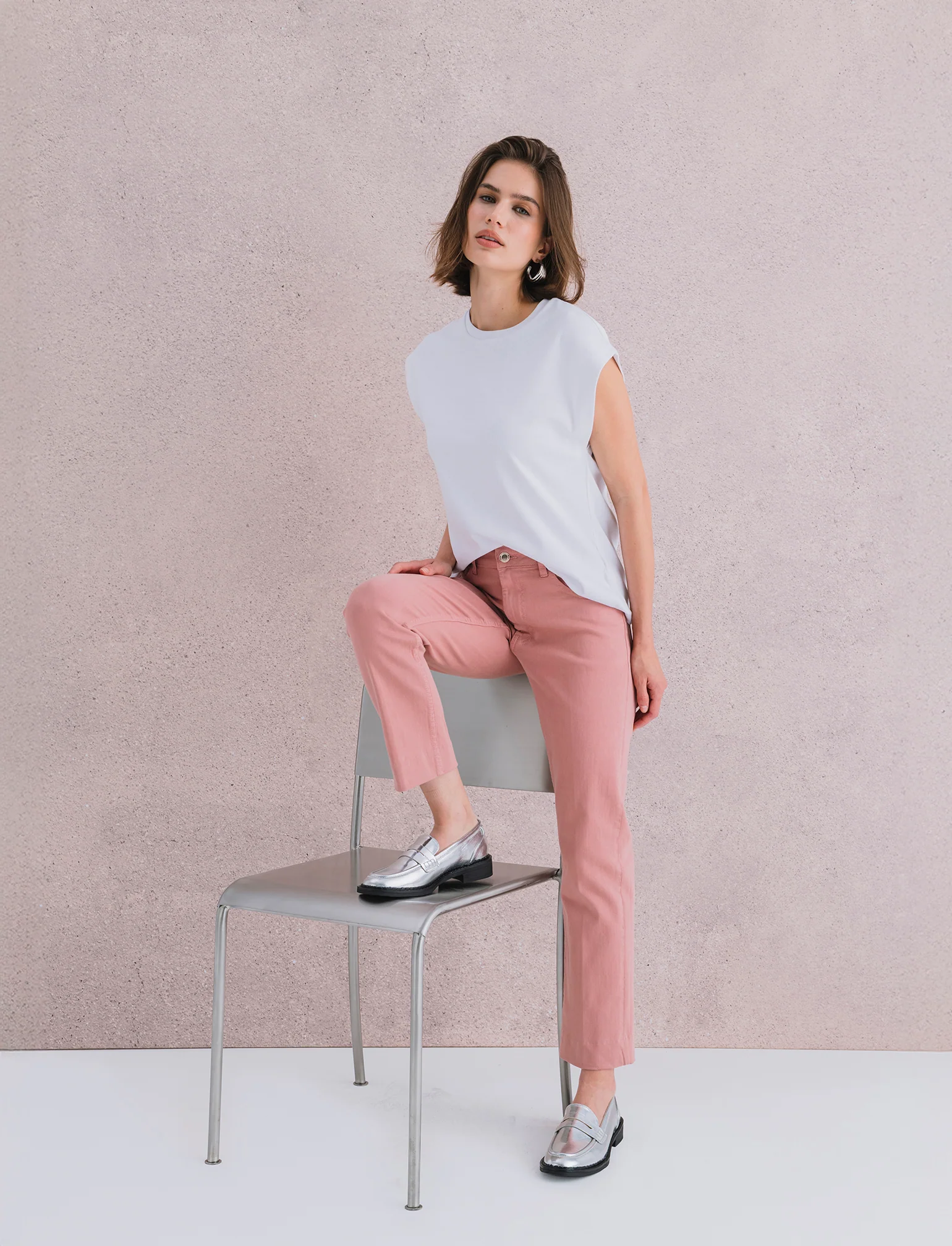 JEANS BOOTCUT - Rosa polvere - Image 3