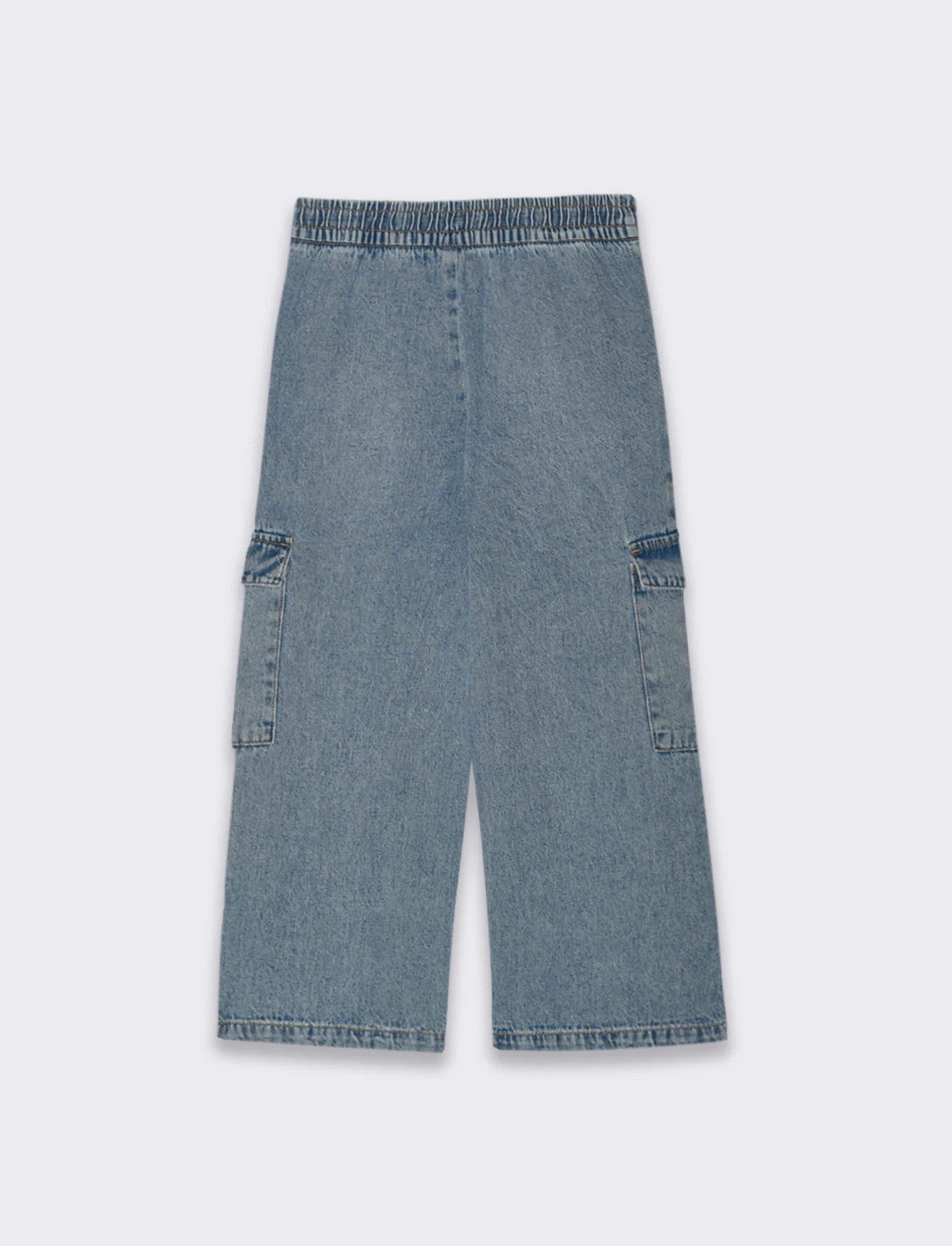 Jeans cargo con tasconi da bambina - Denim - Image 5